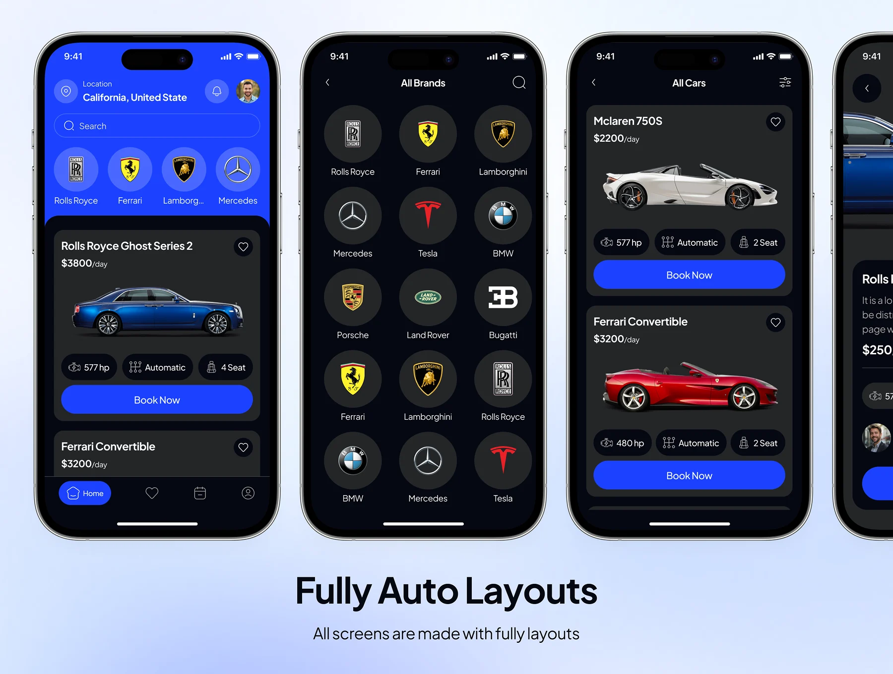 vroom - Car Rental App UI Kit 4