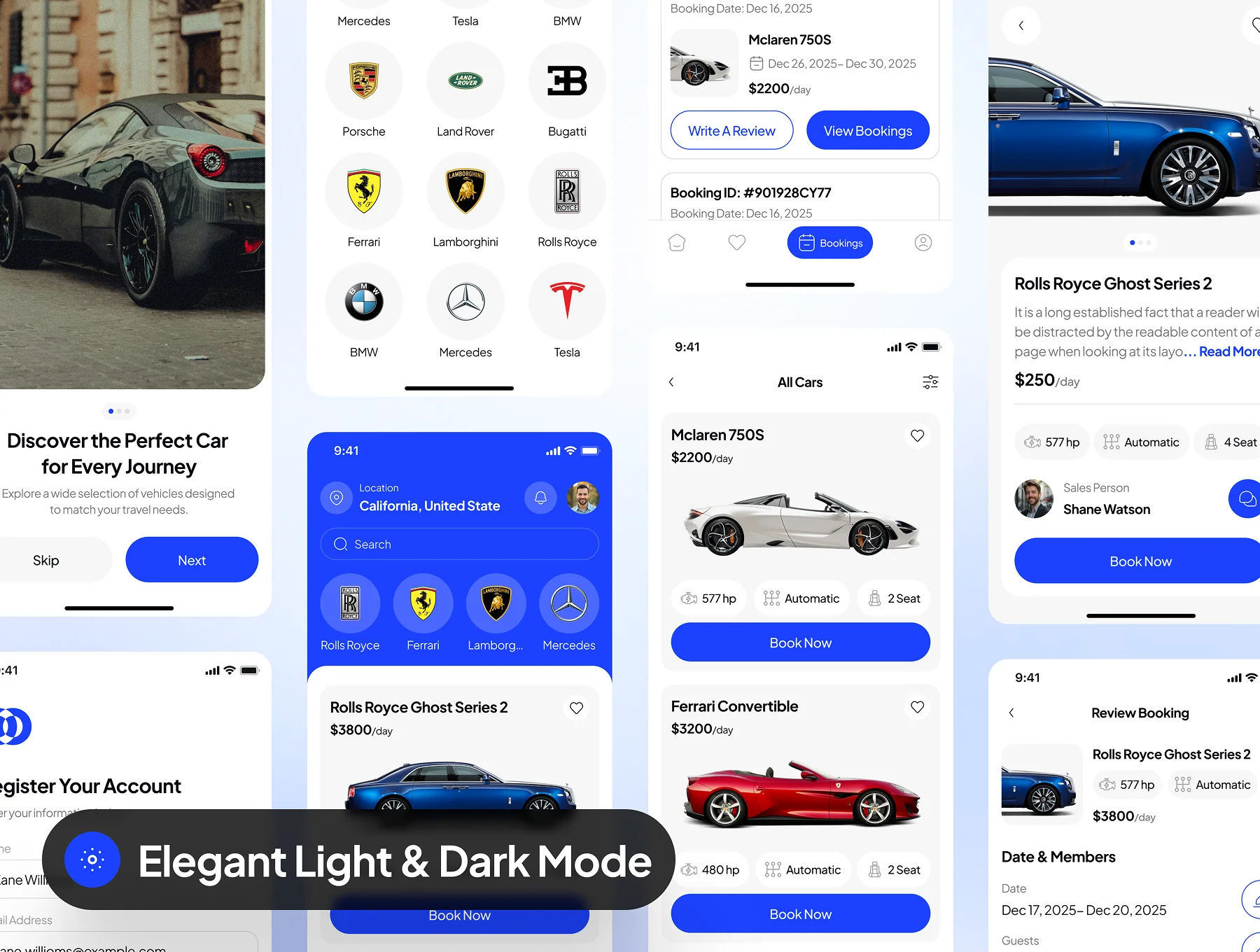 vroom - Car Rental App UI Kit 7
