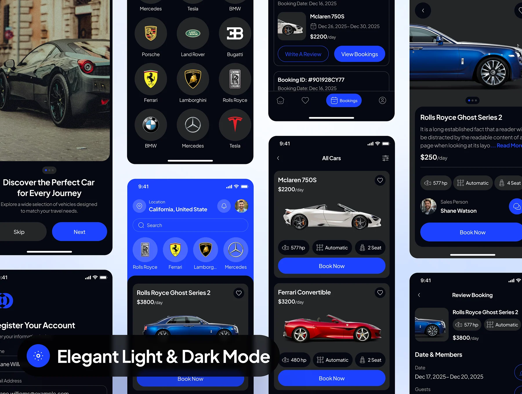vroom - Car Rental App UI Kit 8