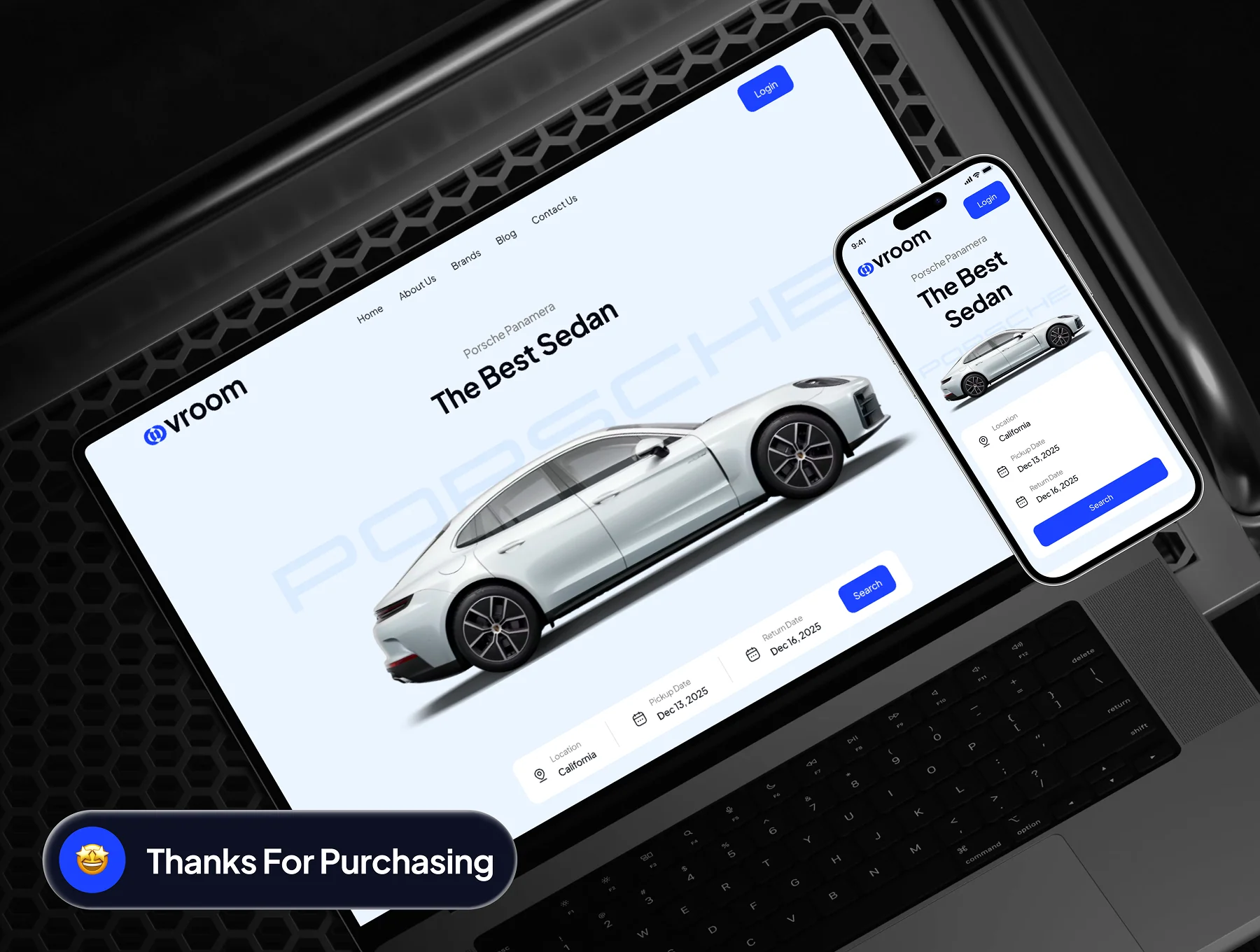vroom - Car Rental Website UI Kit 10