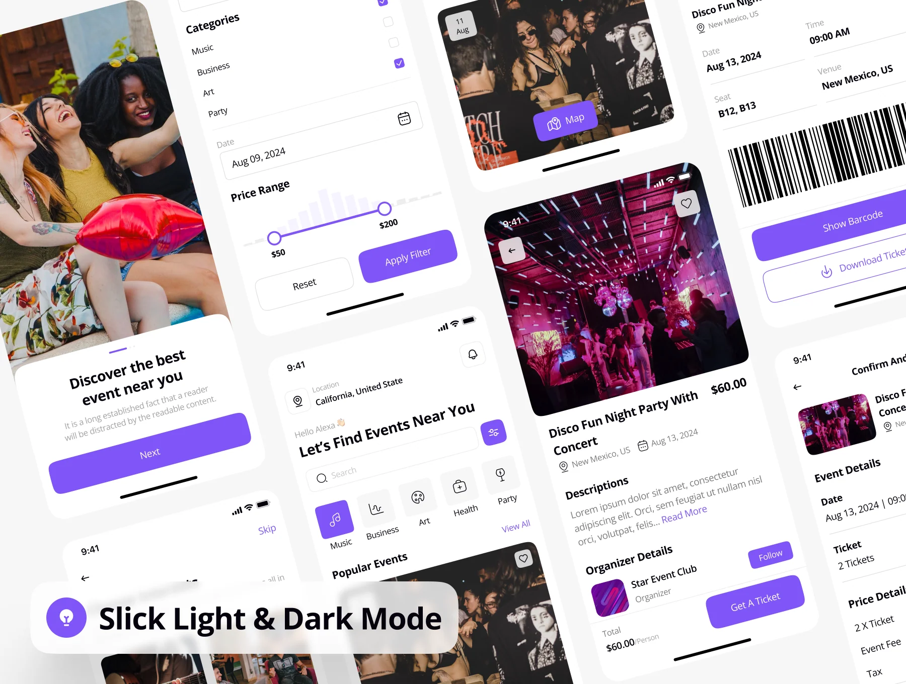VStrem - Event Booking App UI Kit 3