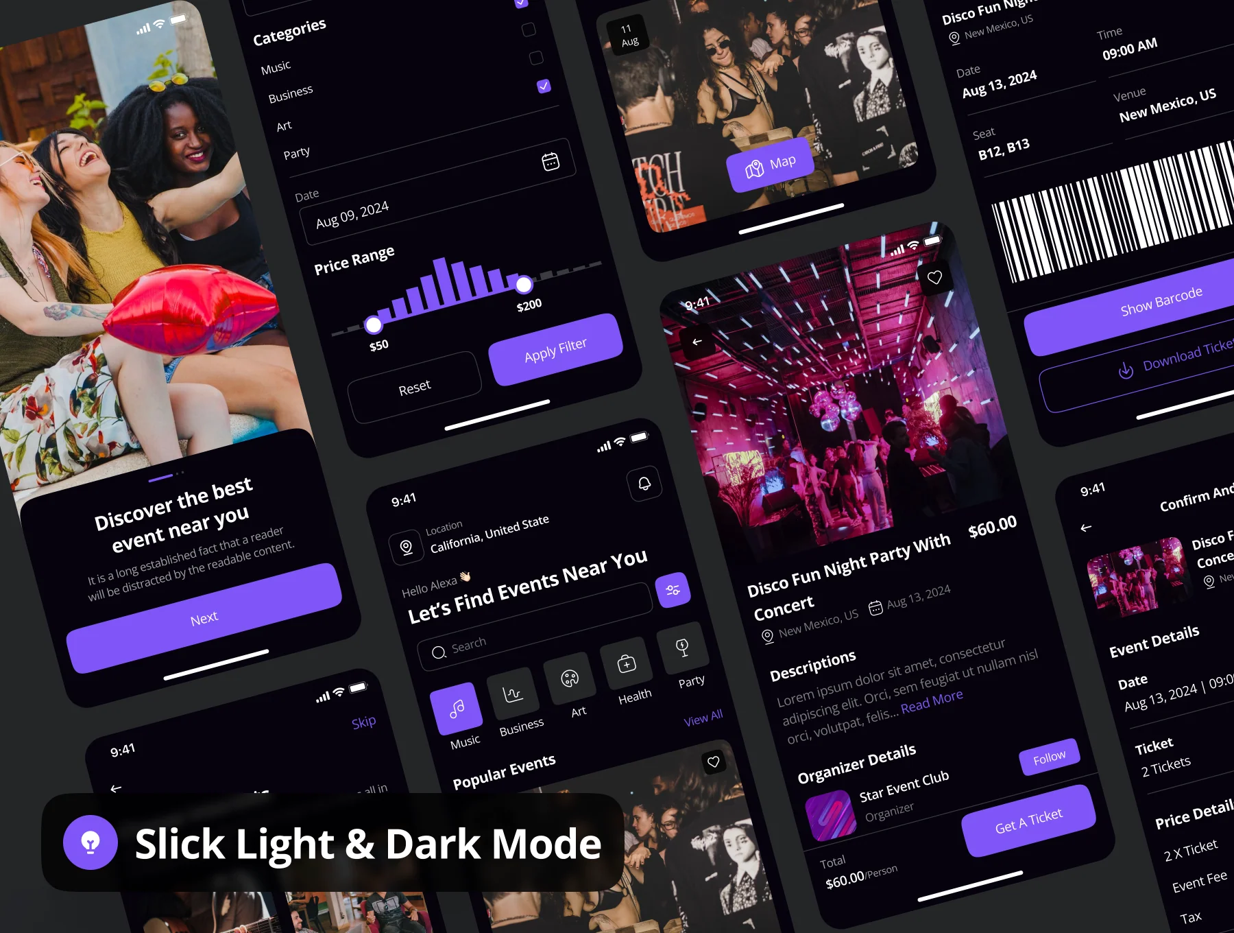 VStrem - Event Booking App UI Kit 4