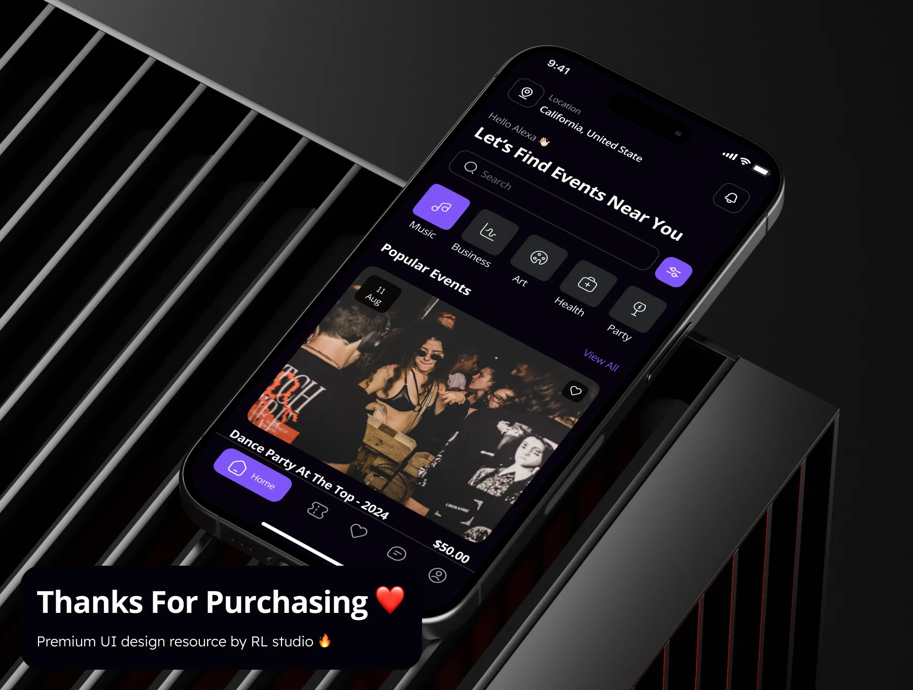 VStrem - Event Booking App UI Kit 8
