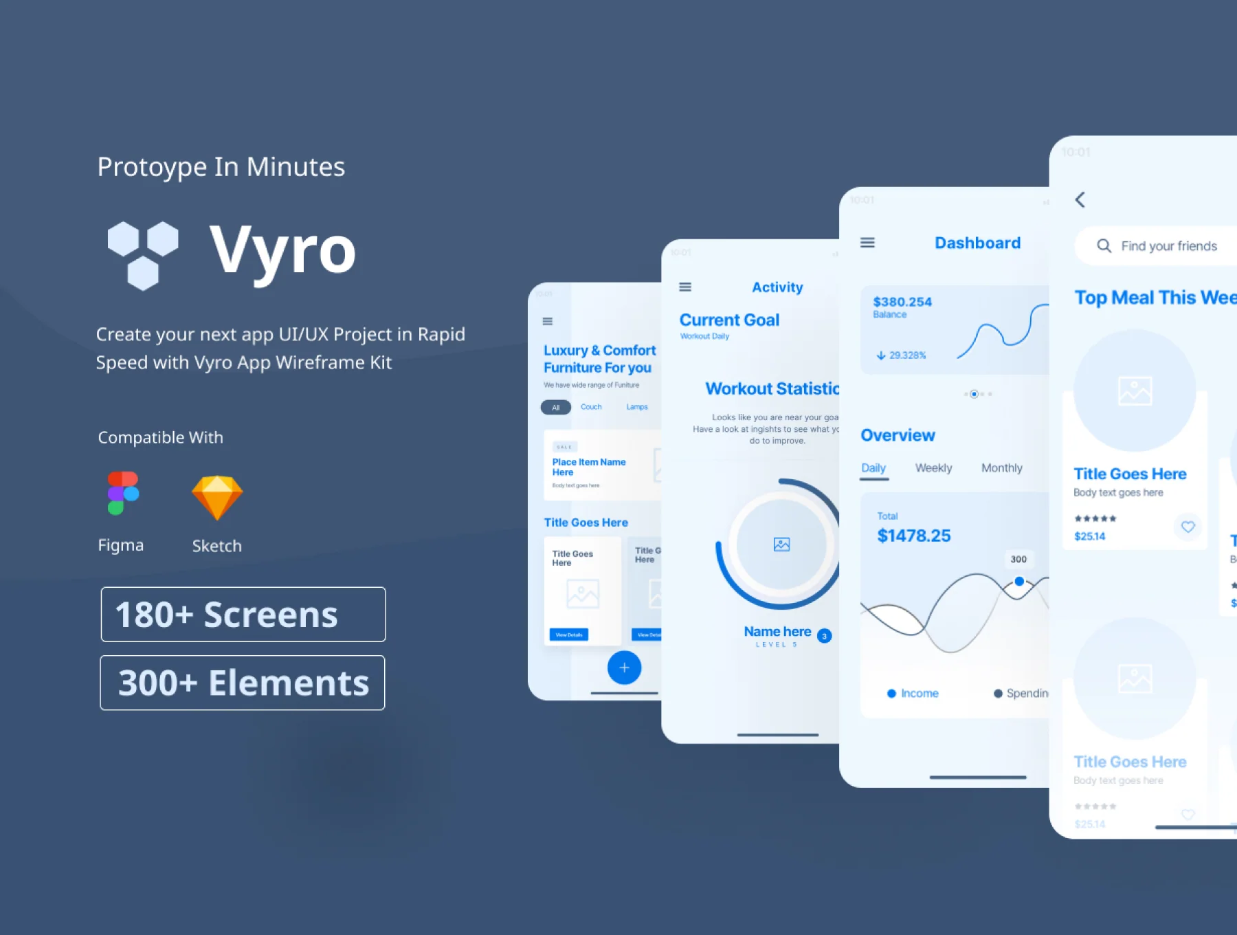 Vyro App Wireframe Kit