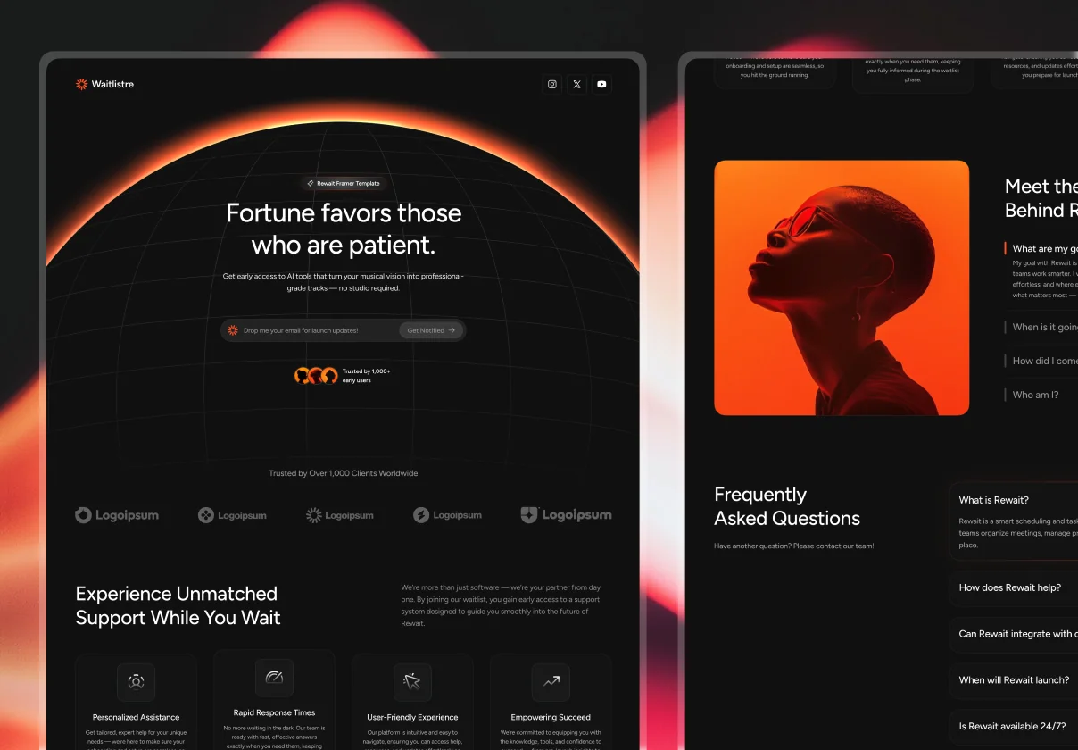 Waitlistre - Waitlist Landing Page Template
