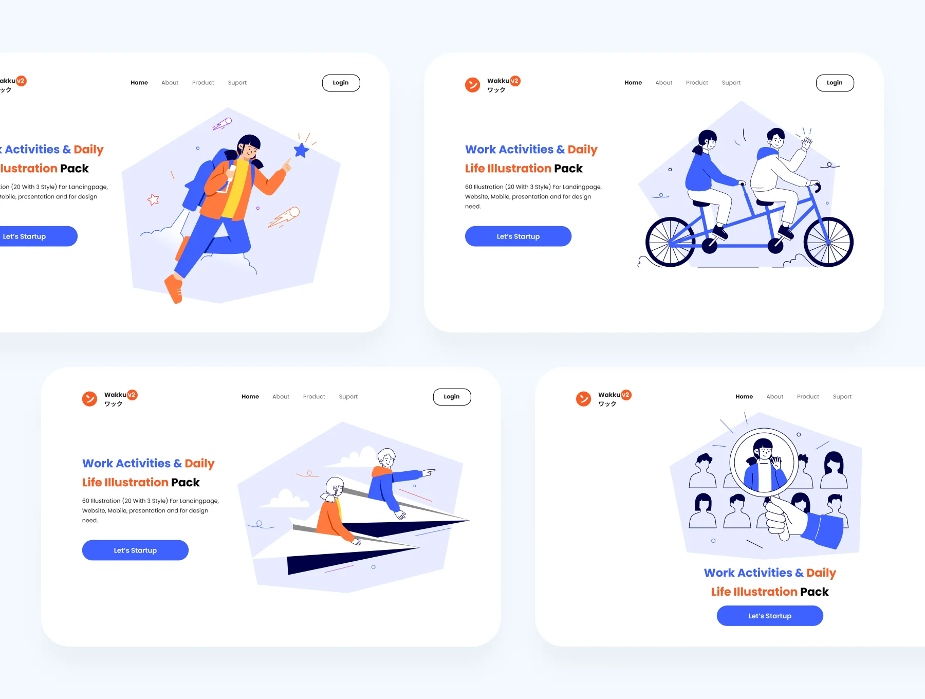 Wakku v2- Work Activities & Daily Life Illustration Pack 4