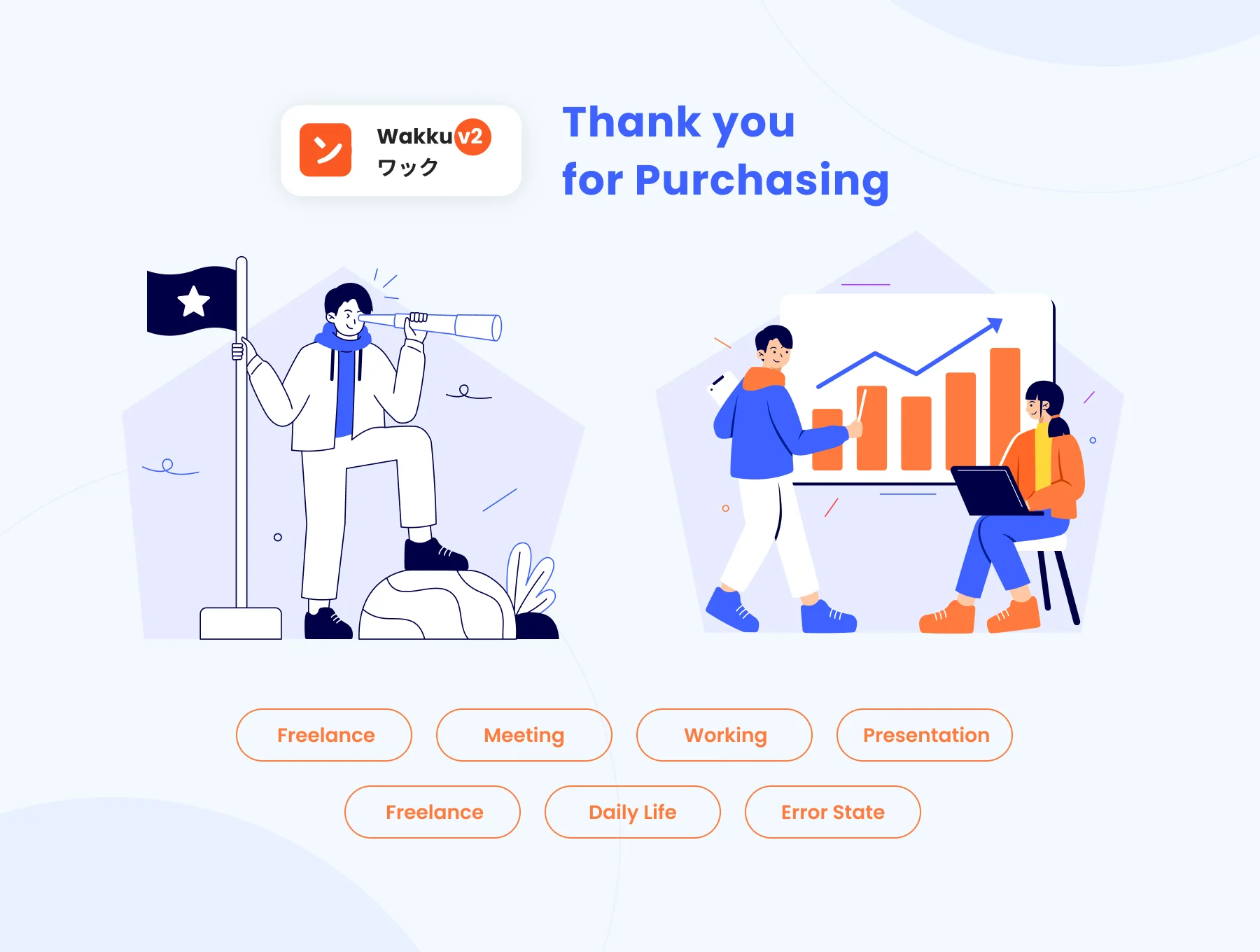 Wakku v2- Work Activities & Daily Life Illustration Pack 8
