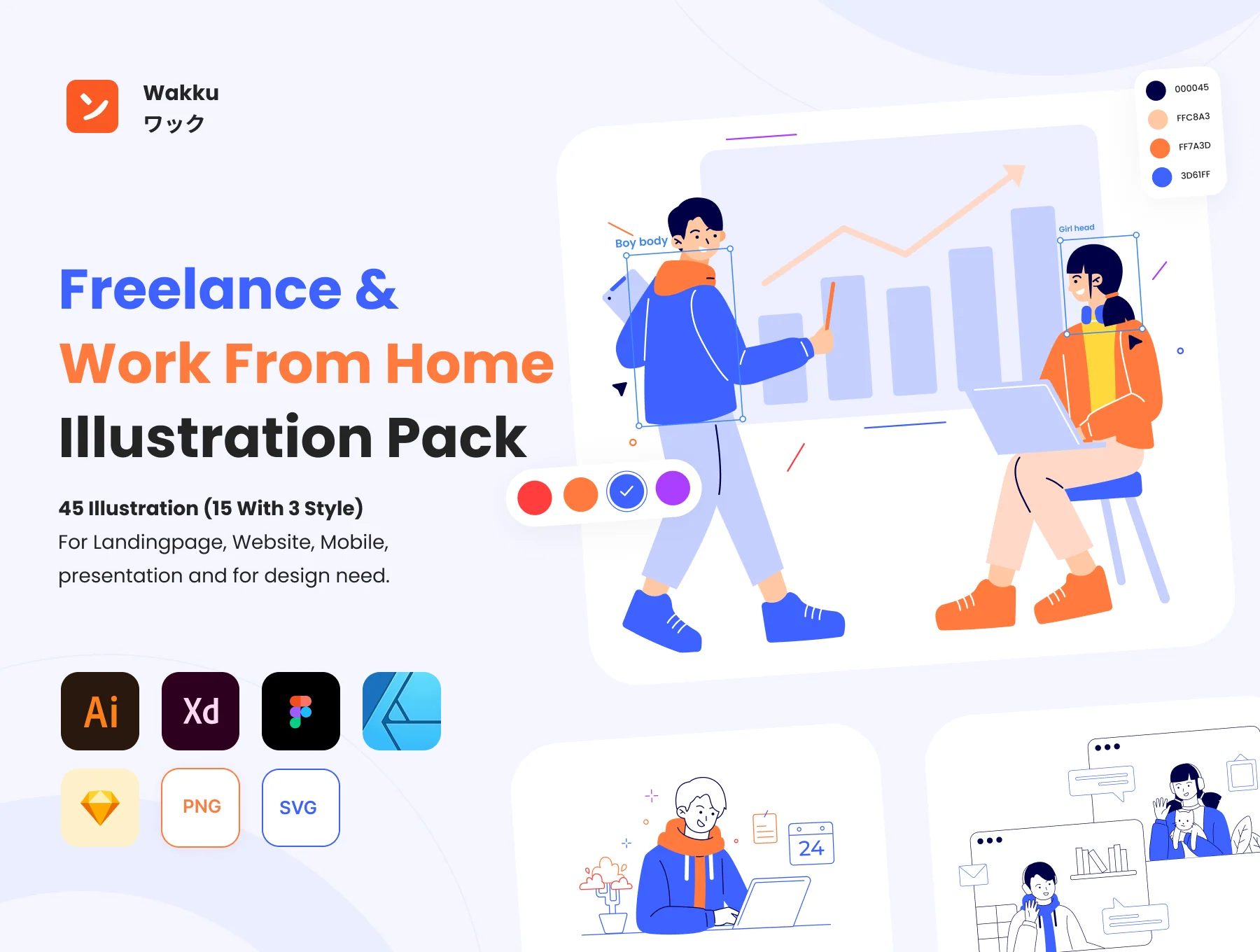 Wakku - Freelance & Work From Home Illustration