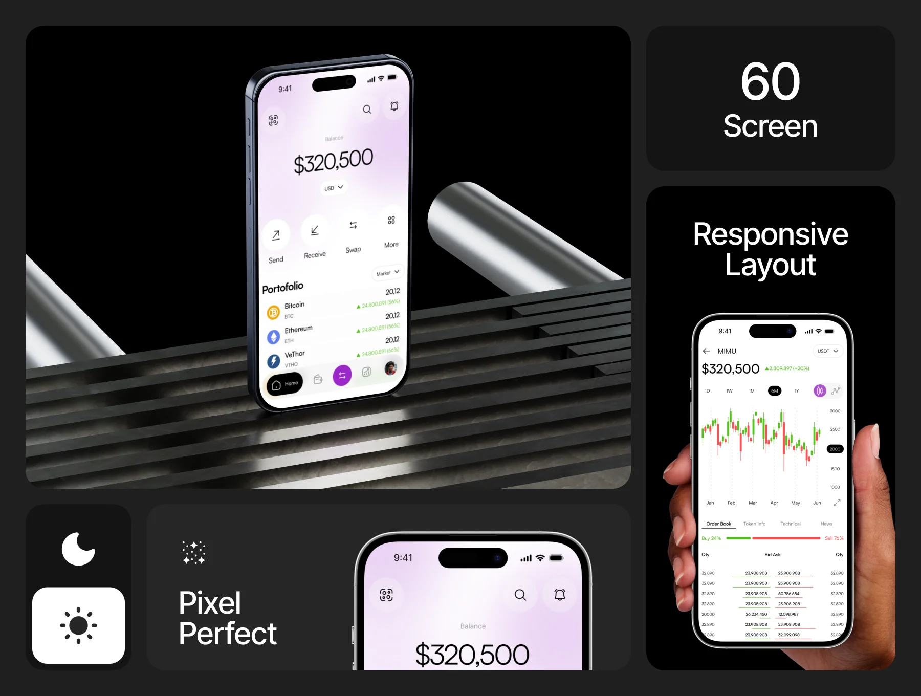 Walcy - Crypto Wallet Mobile UI KIT 2
