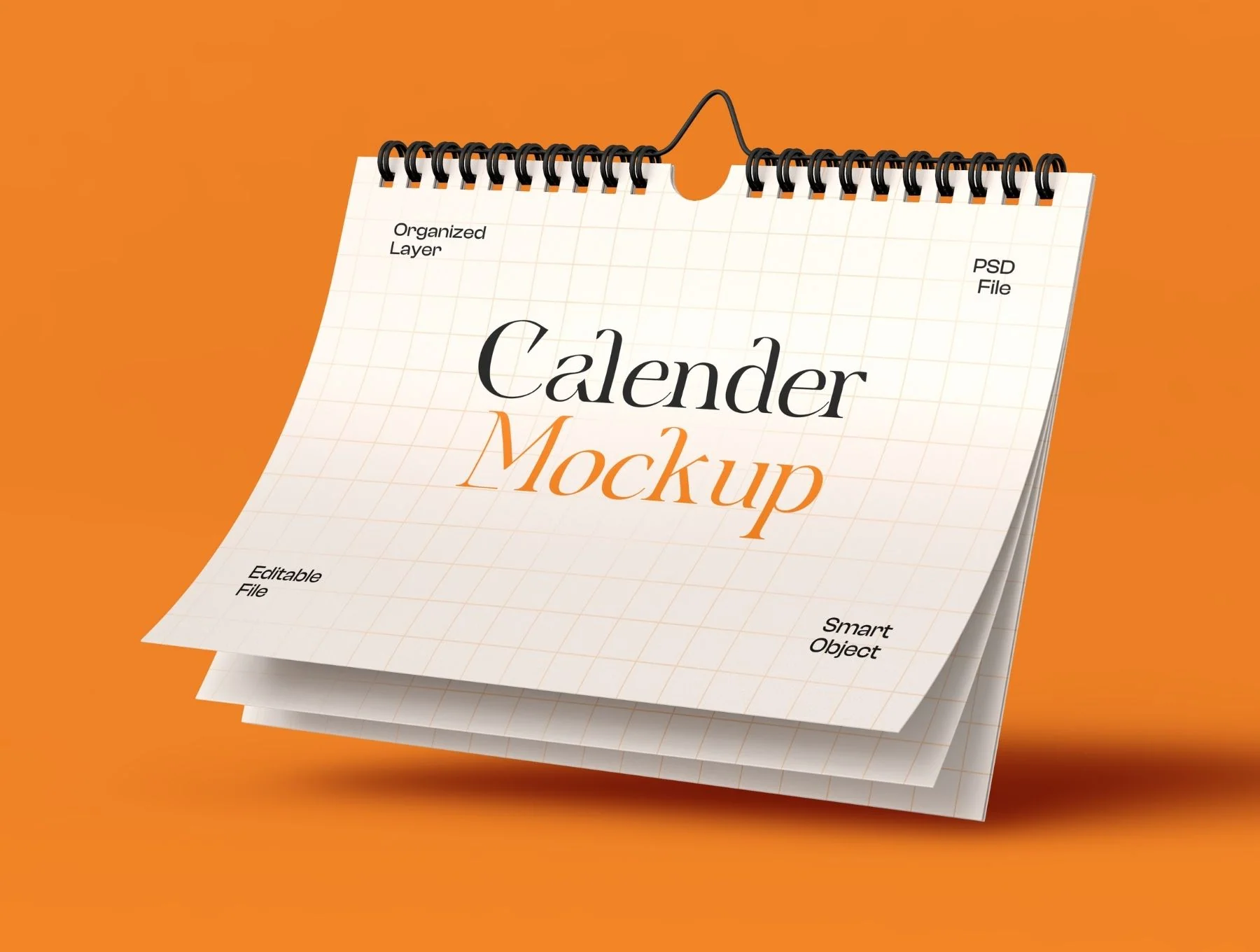 Wall Calendar Mockup Set - 09 Scene