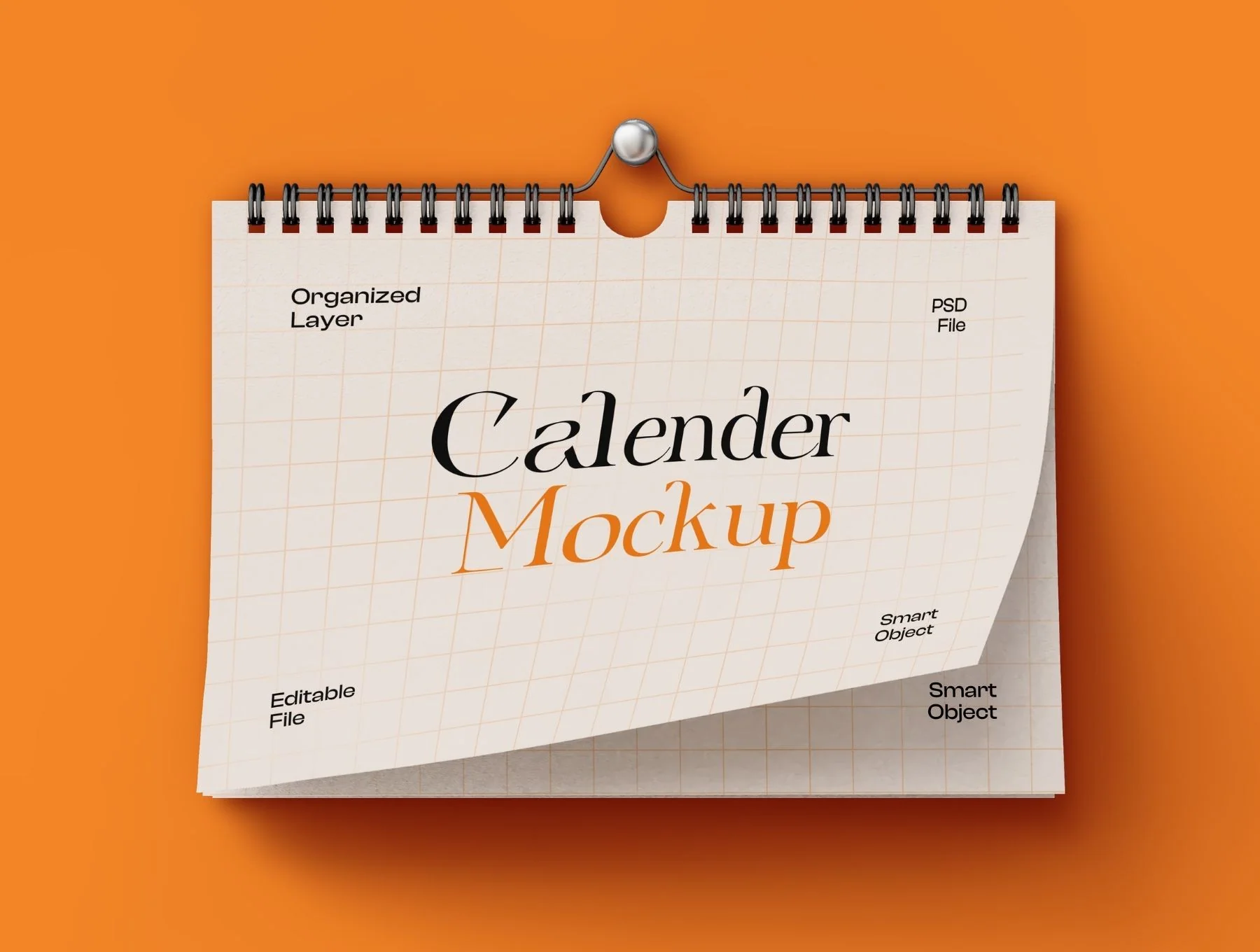 Wall Calendar Mockup Set - 09 Scene 3