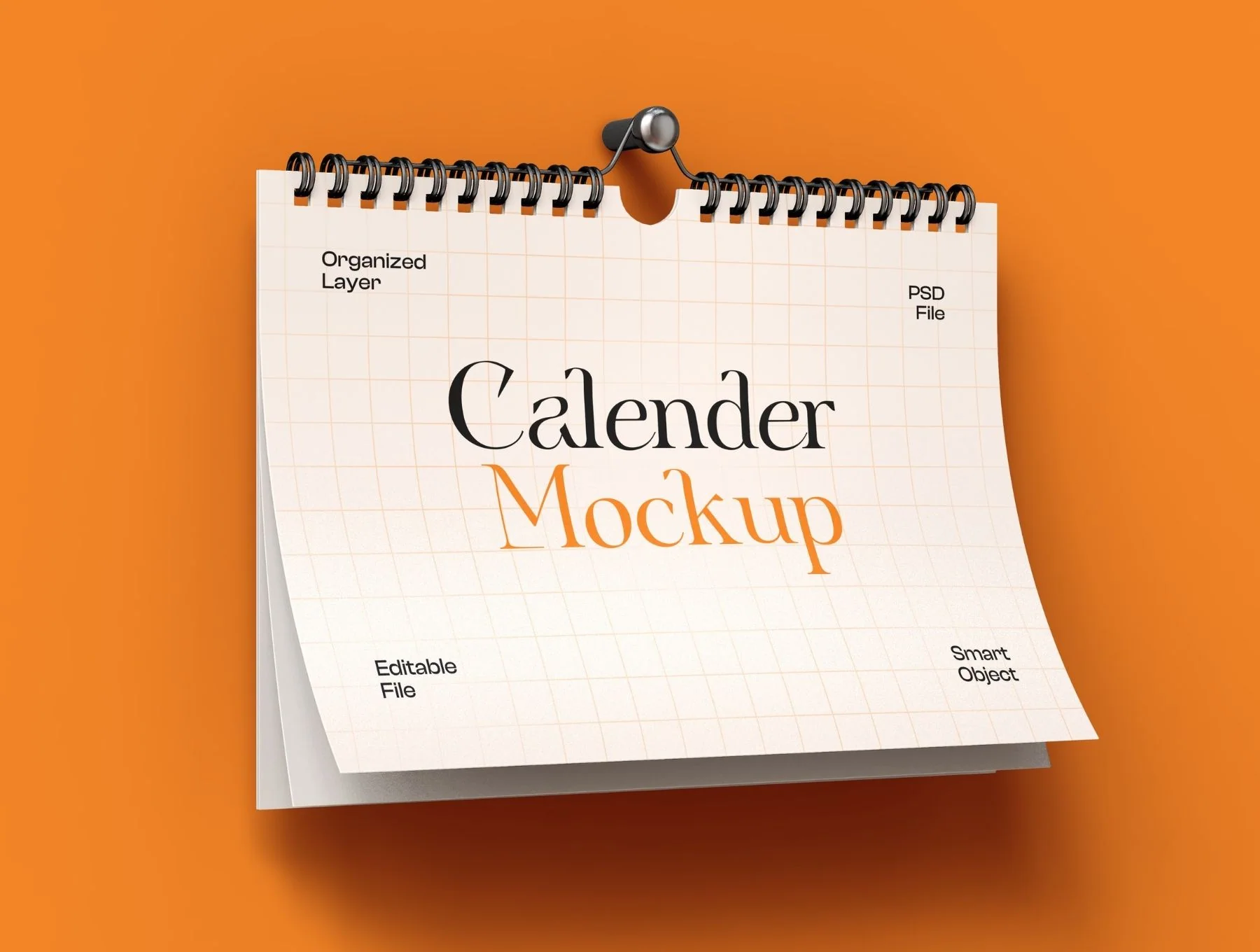 Wall Calendar Mockup Set - 09 Scene 4