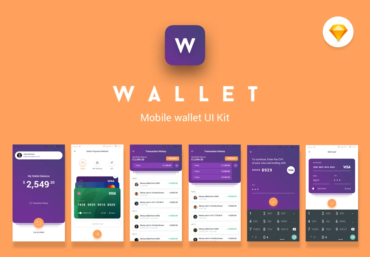 Wallet Mobile UI Kit