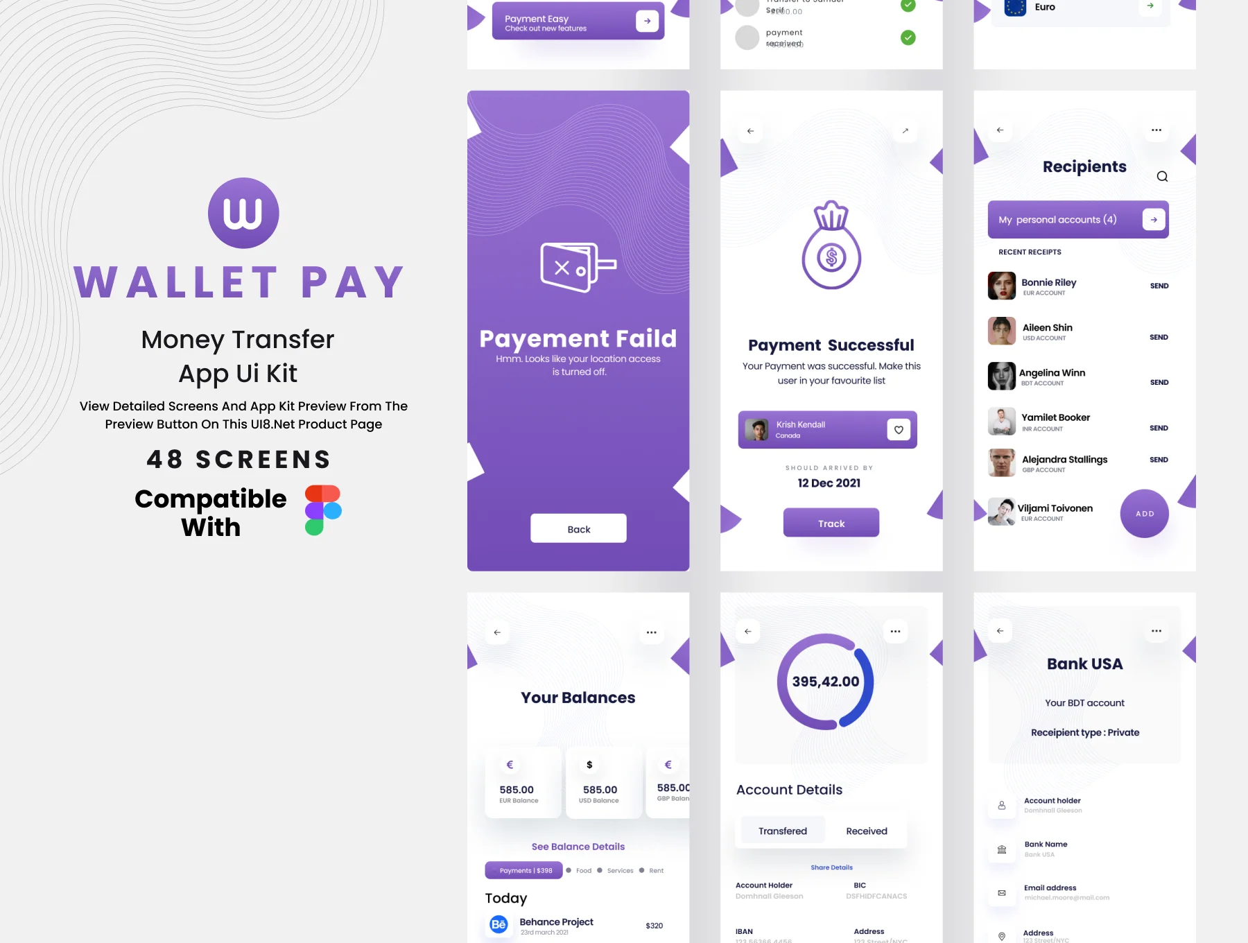 Wallet Pay- Money Transfer App Ui kit