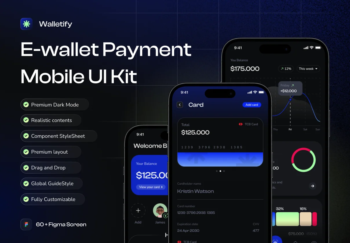 Walletify - E-wallet Payment Mobile UI Kit