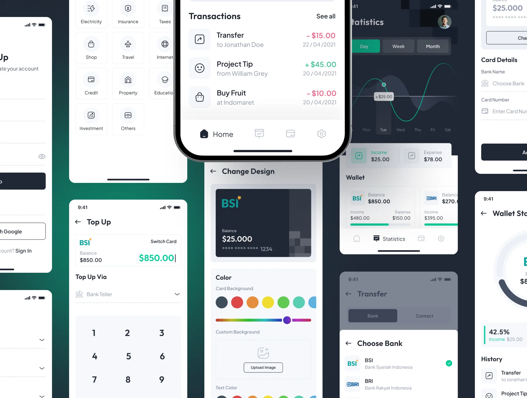 Walleto - Digital Wallet App UI Kit 6