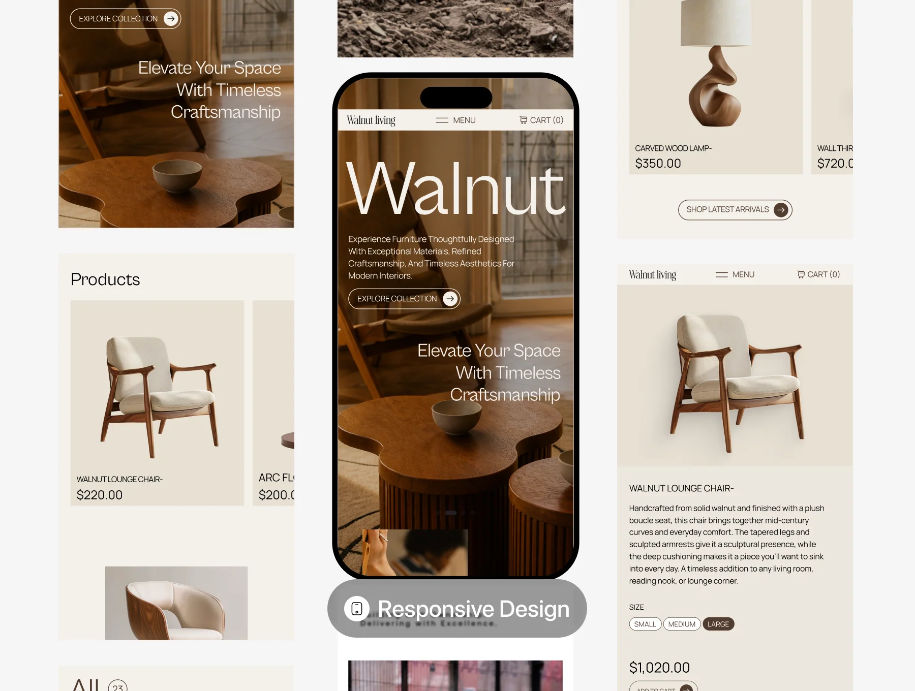 Walnut Living – Furniture E-commerce Website UI Kit 5