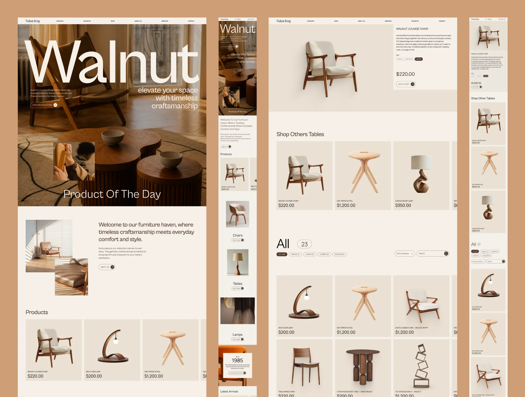 Walnut Living – Furniture E-commerce Website UI Kit 6