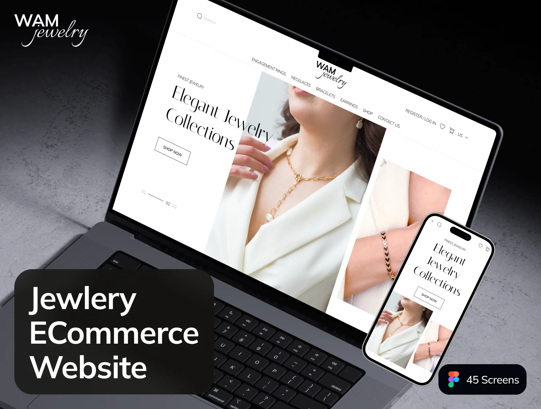 WAMjewelry - Jewelry E-Commerce Website UI Kit