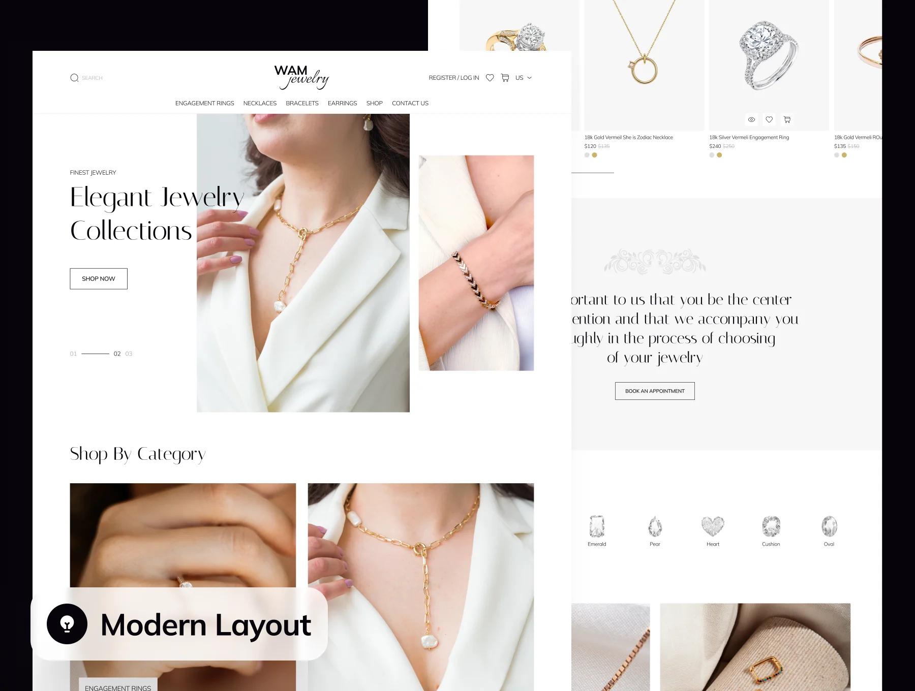 WAMjewelry - Jewelry E-Commerce Website UI Kit 3