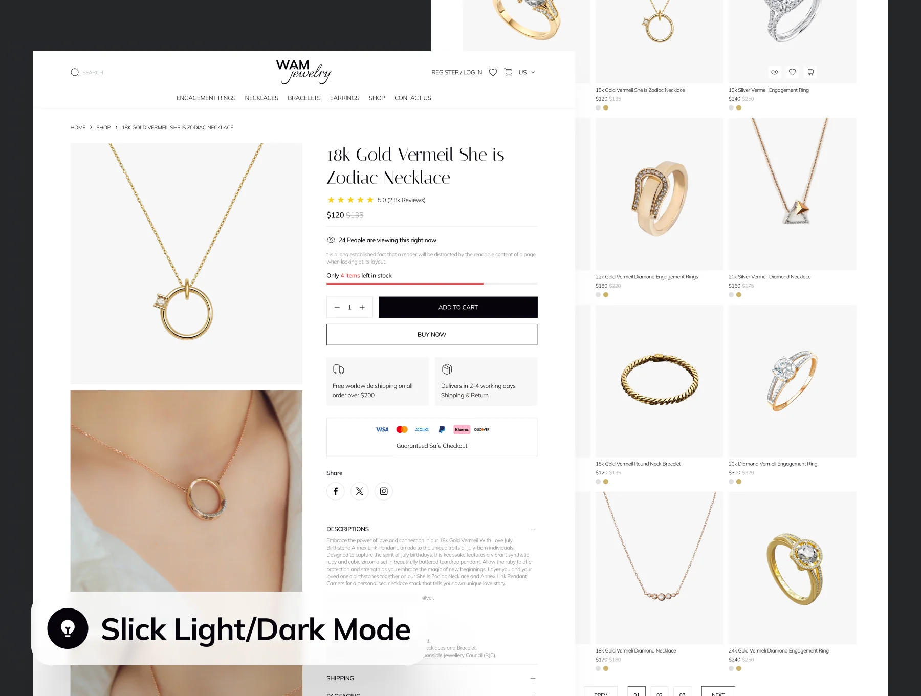 WAMjewelry - Jewelry E-Commerce Website UI Kit 4