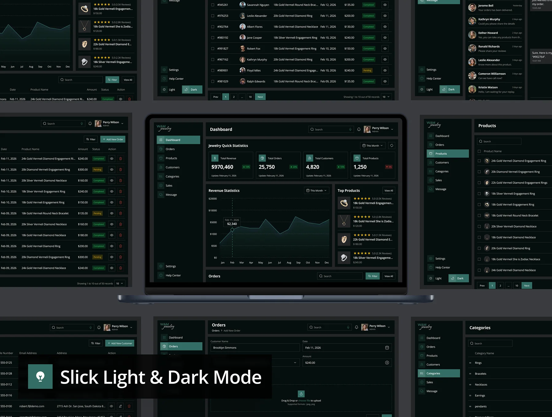 WAMjewelry - Jewelry Ecommerce Dashboard Admin UI Kit 4