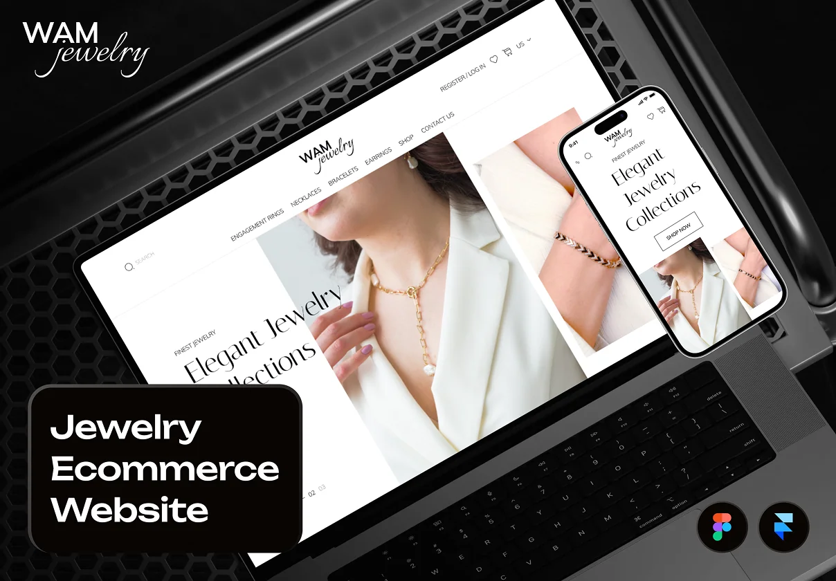 WAMjewelry - Jewelry Ecommerce Website Framer Template