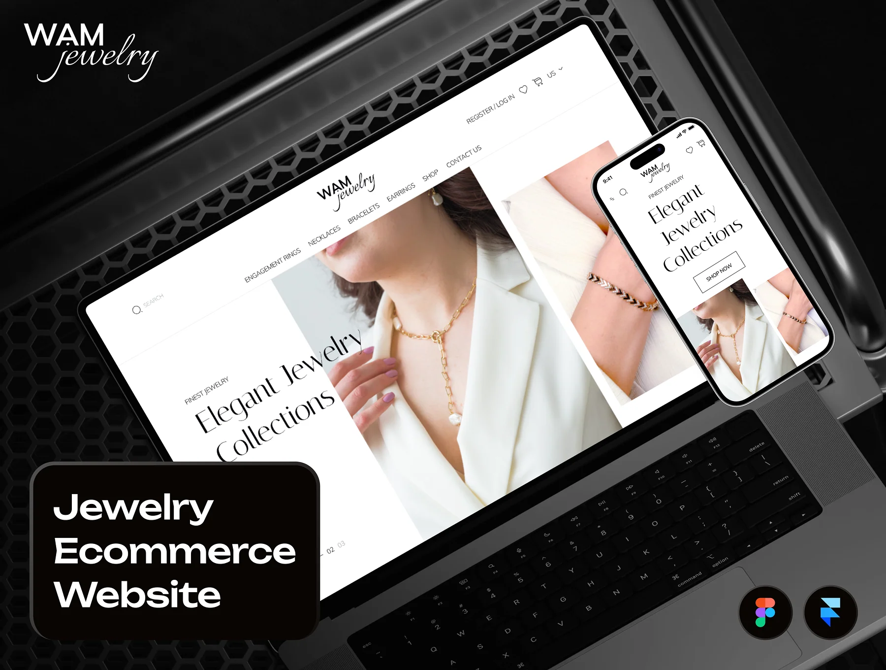 WAMjewelry - Jewelry Ecommerce Website Framer Template