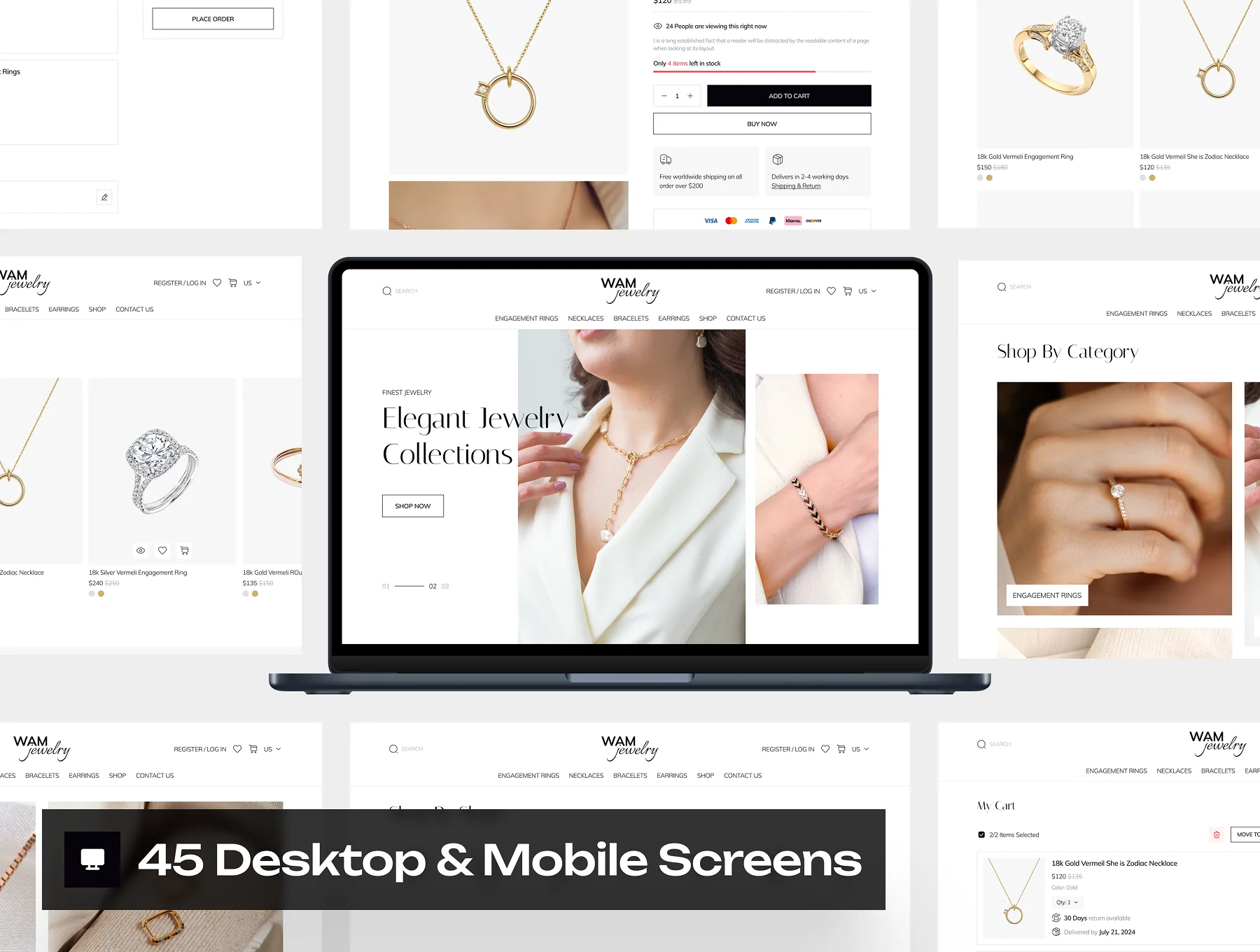 WAMjewelry - Jewelry Ecommerce Website Framer Template 3