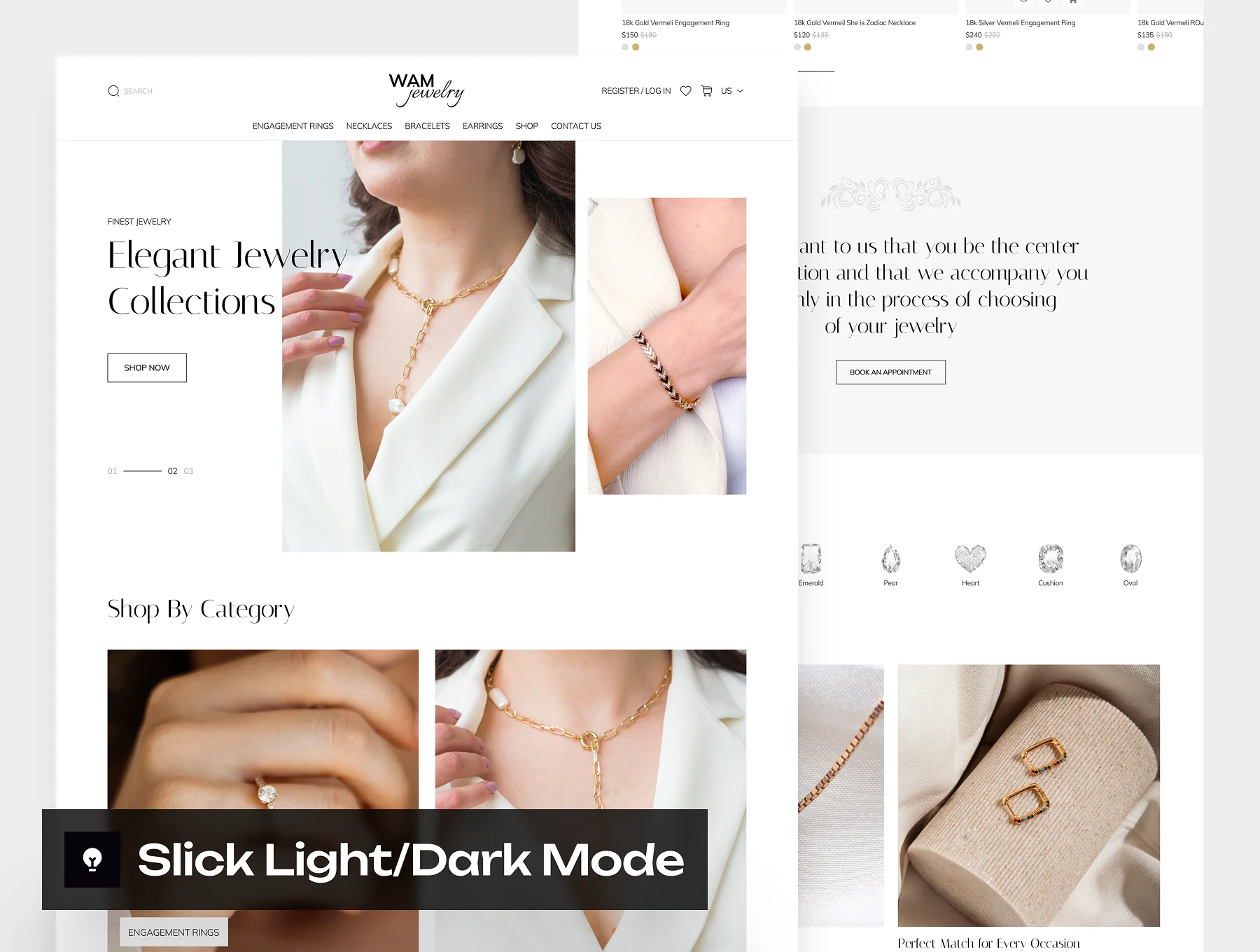 WAMjewelry - Jewelry Ecommerce Website Framer Template 4