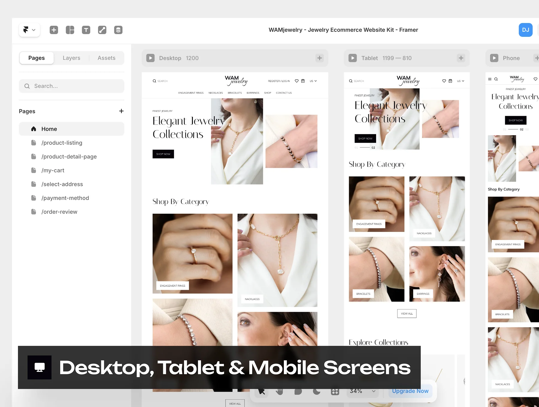 WAMjewelry - Jewelry Ecommerce Website Framer Template 8