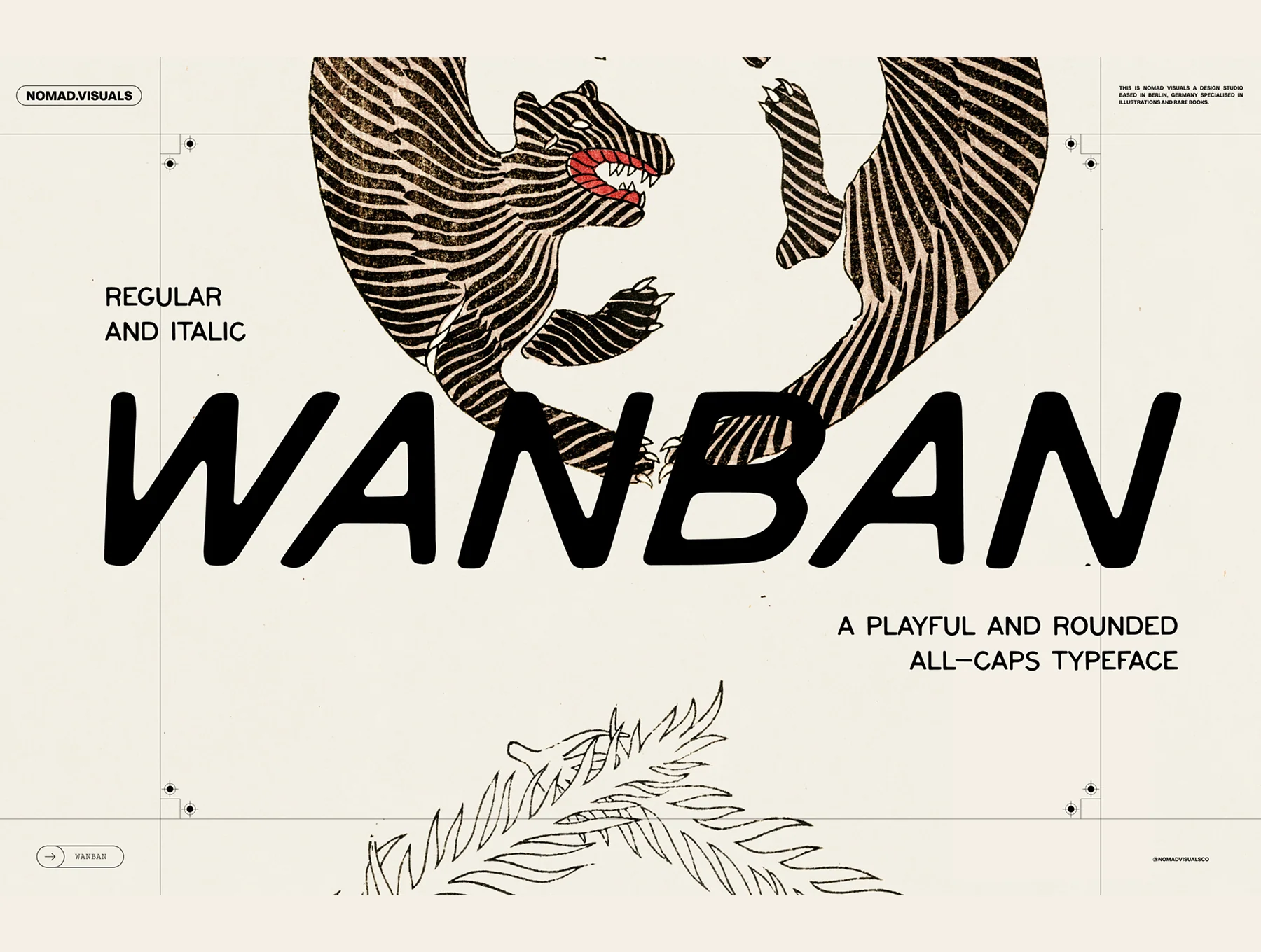 Wanban – Playful Rounded All-Caps Typeface (Regular + Italic)