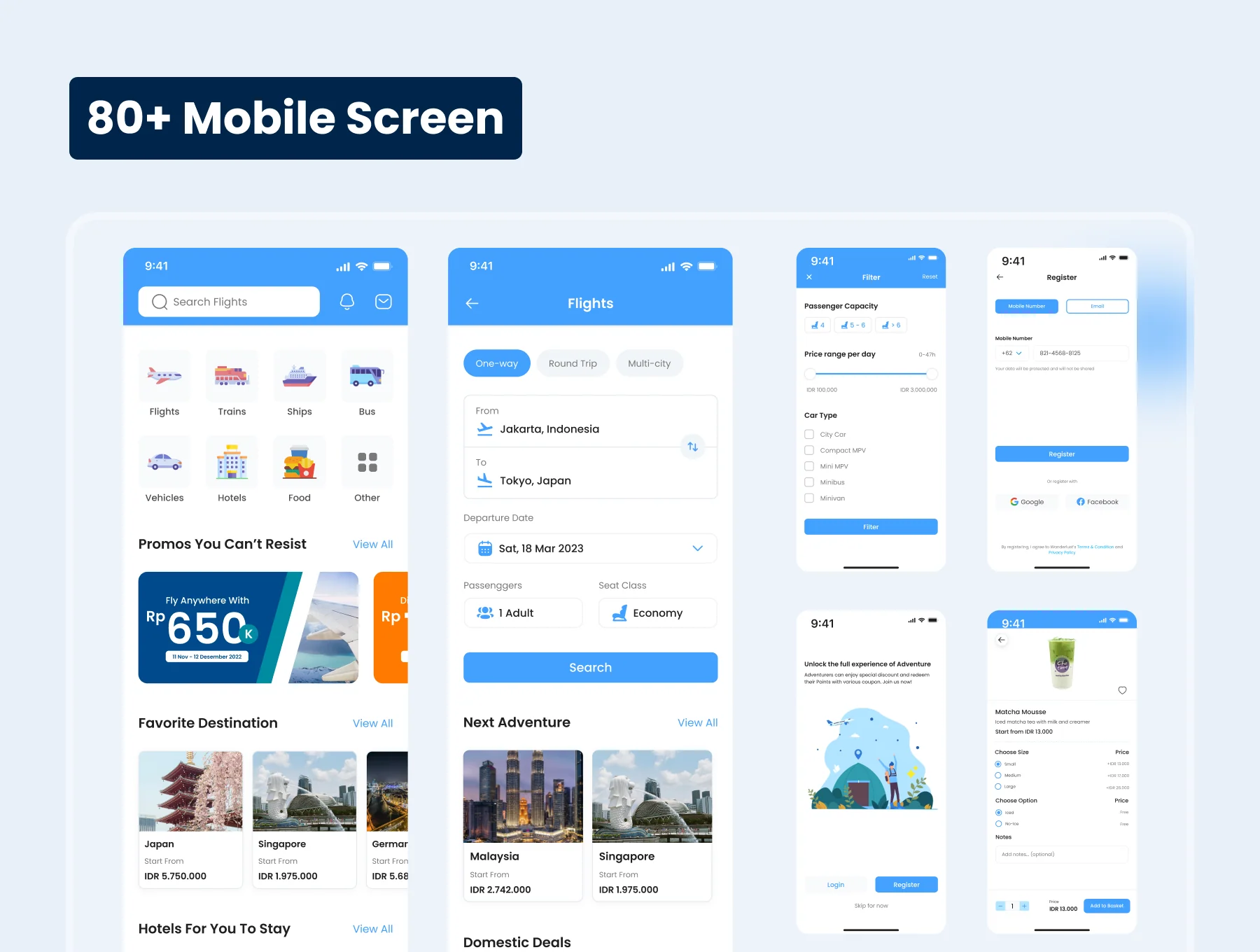 Wanderlust - Travel & Food Apps UI Kit 2