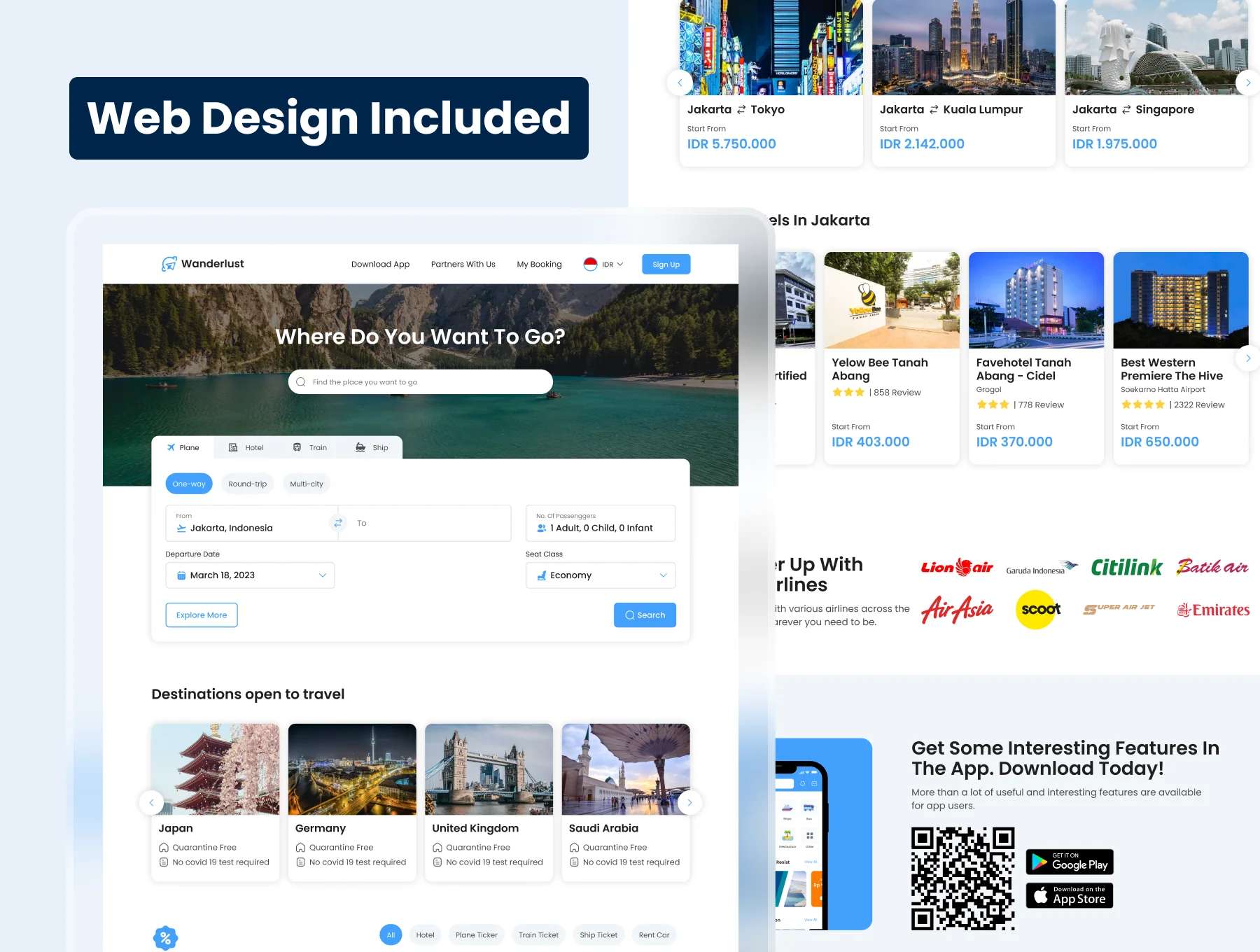 Wanderlust - Travel & Food Apps UI Kit 6