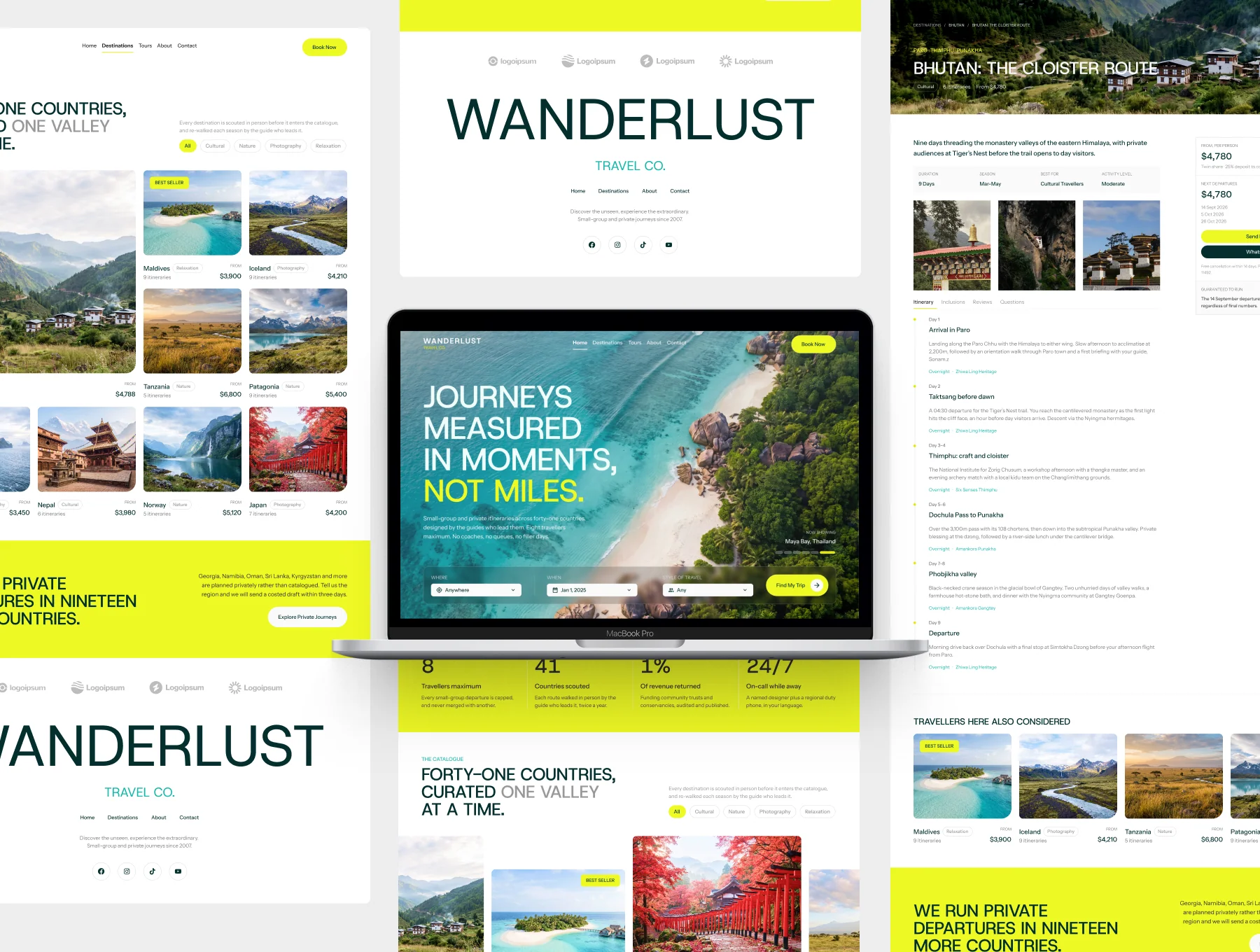 Wanderlust - Travel Tour Agency and Booking Web UI Kit 3