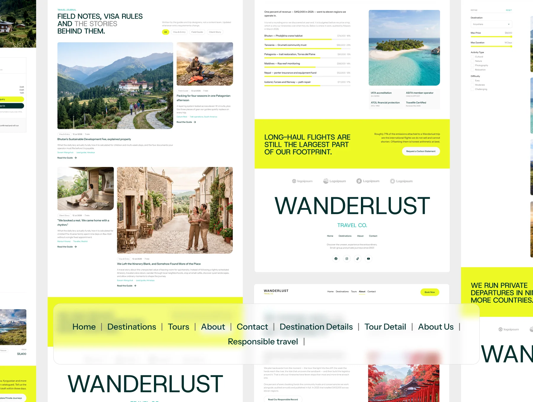 Wanderlust - Travel Tour Agency and Booking Web UI Kit 4