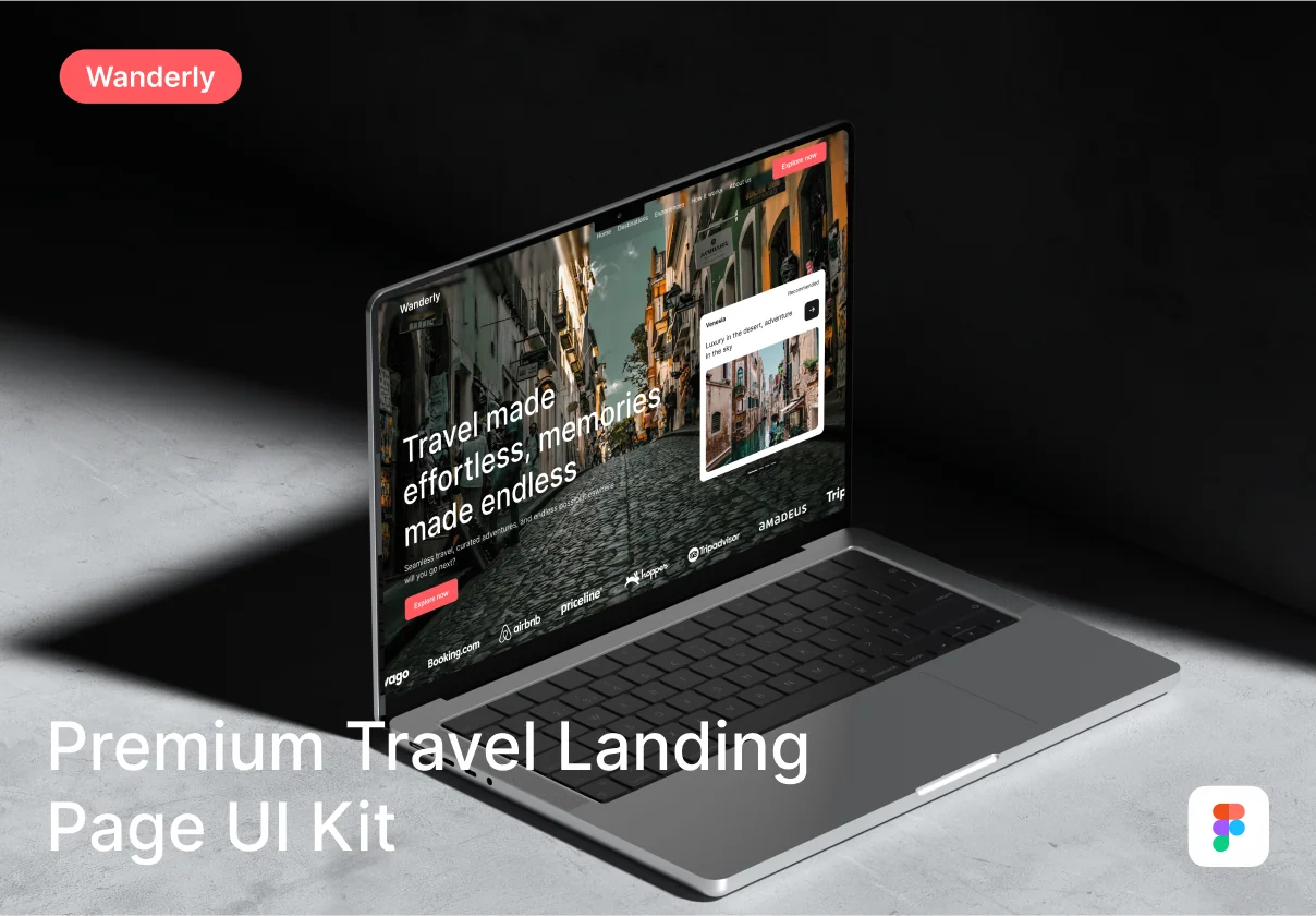 Wanderly - Premium Travel Landing Page UI Kit