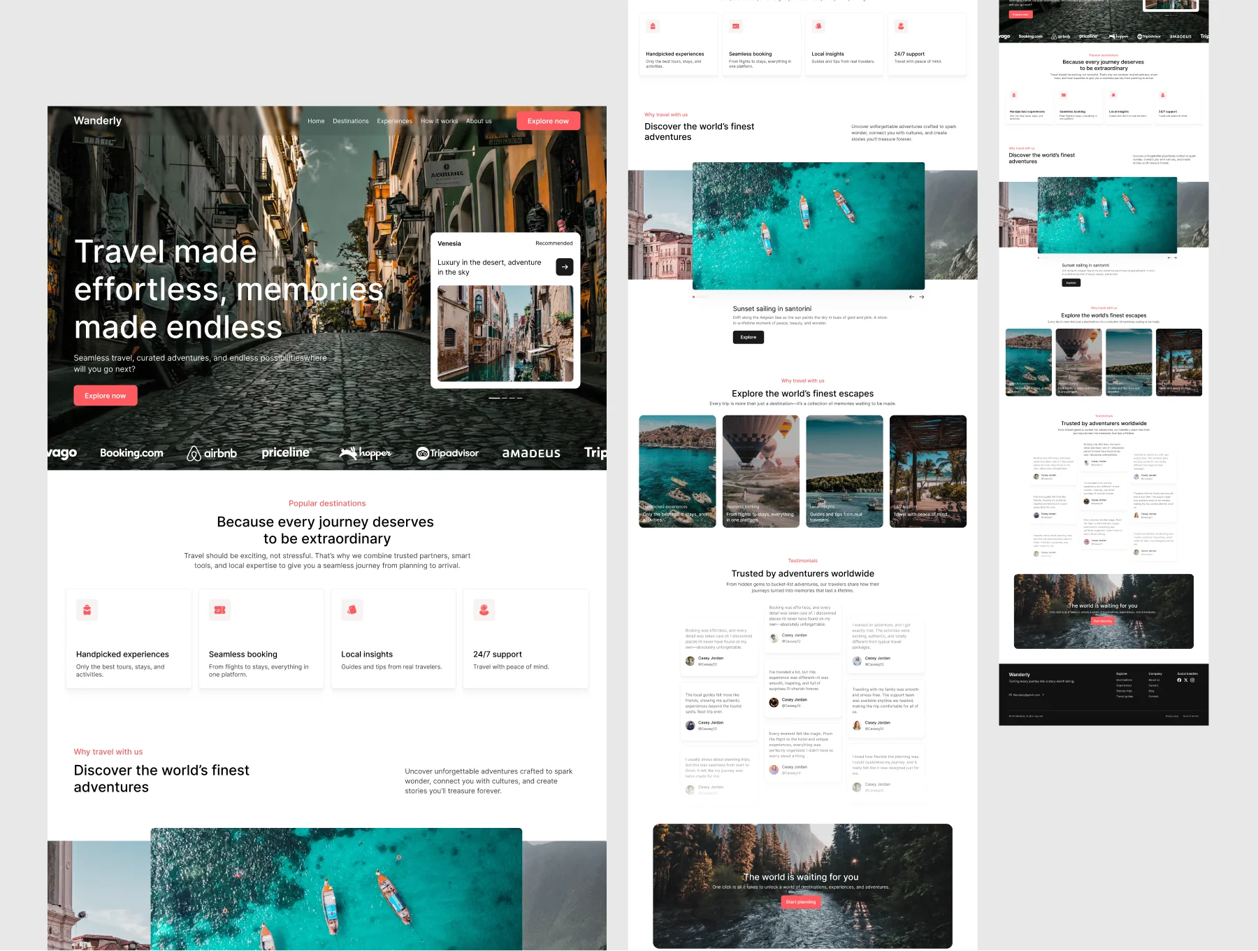 Wanderly - Premium Travel Landing Page UI Kit 2
