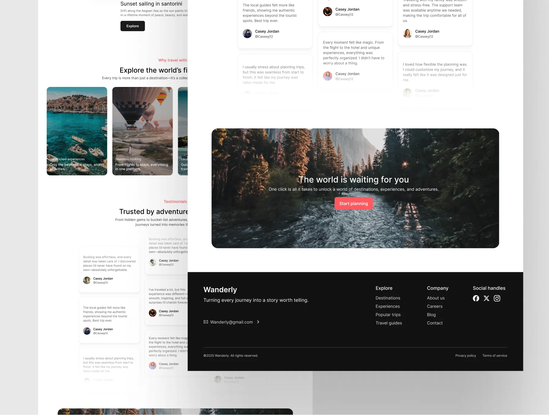 Wanderly - Premium Travel Landing Page UI Kit 3