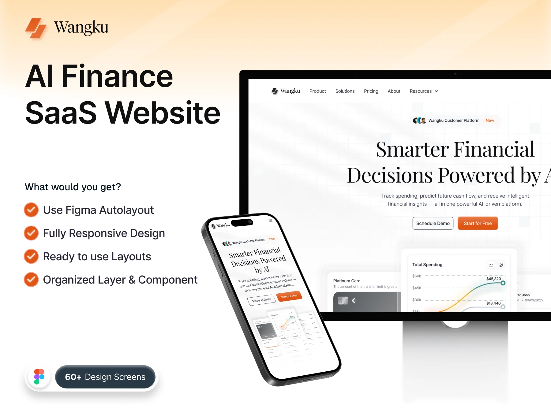 Wangku - AI Finance SaaS Website UI Kit