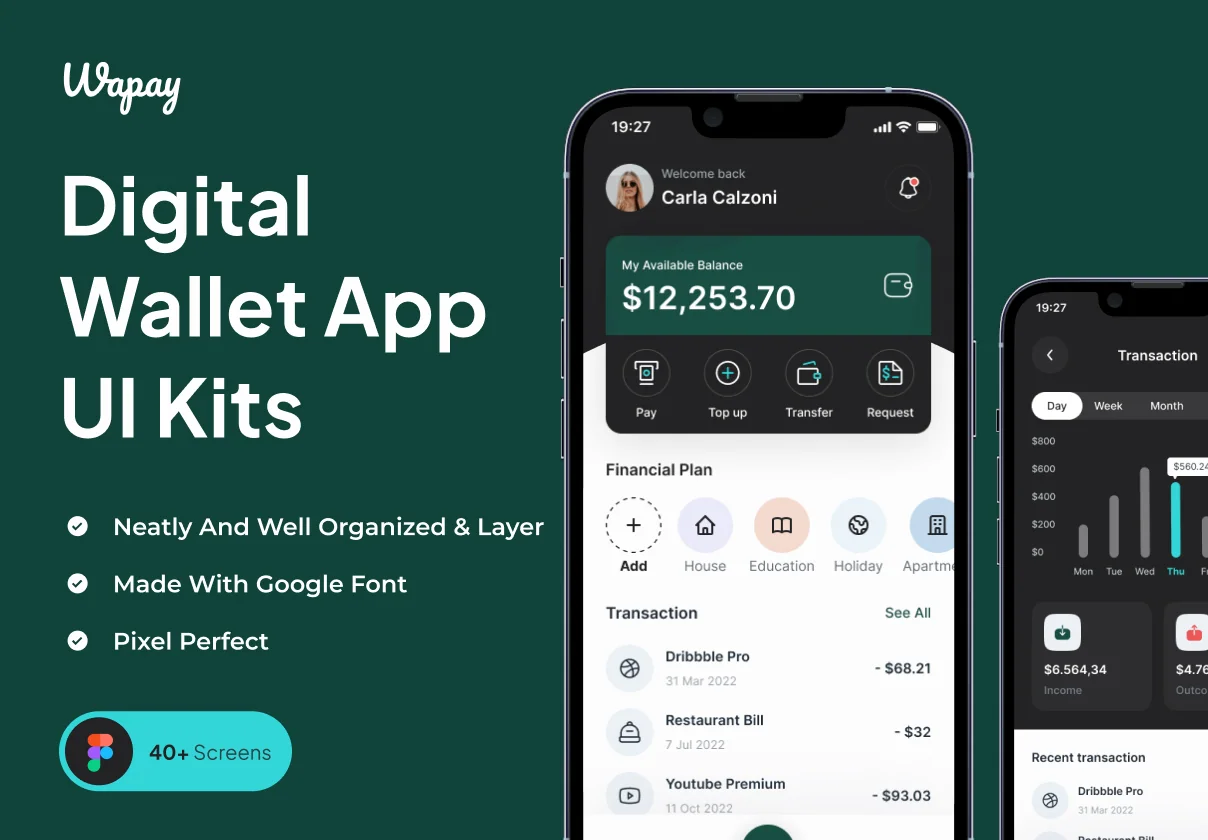 Wapay - Digital Wallet App UI Kits