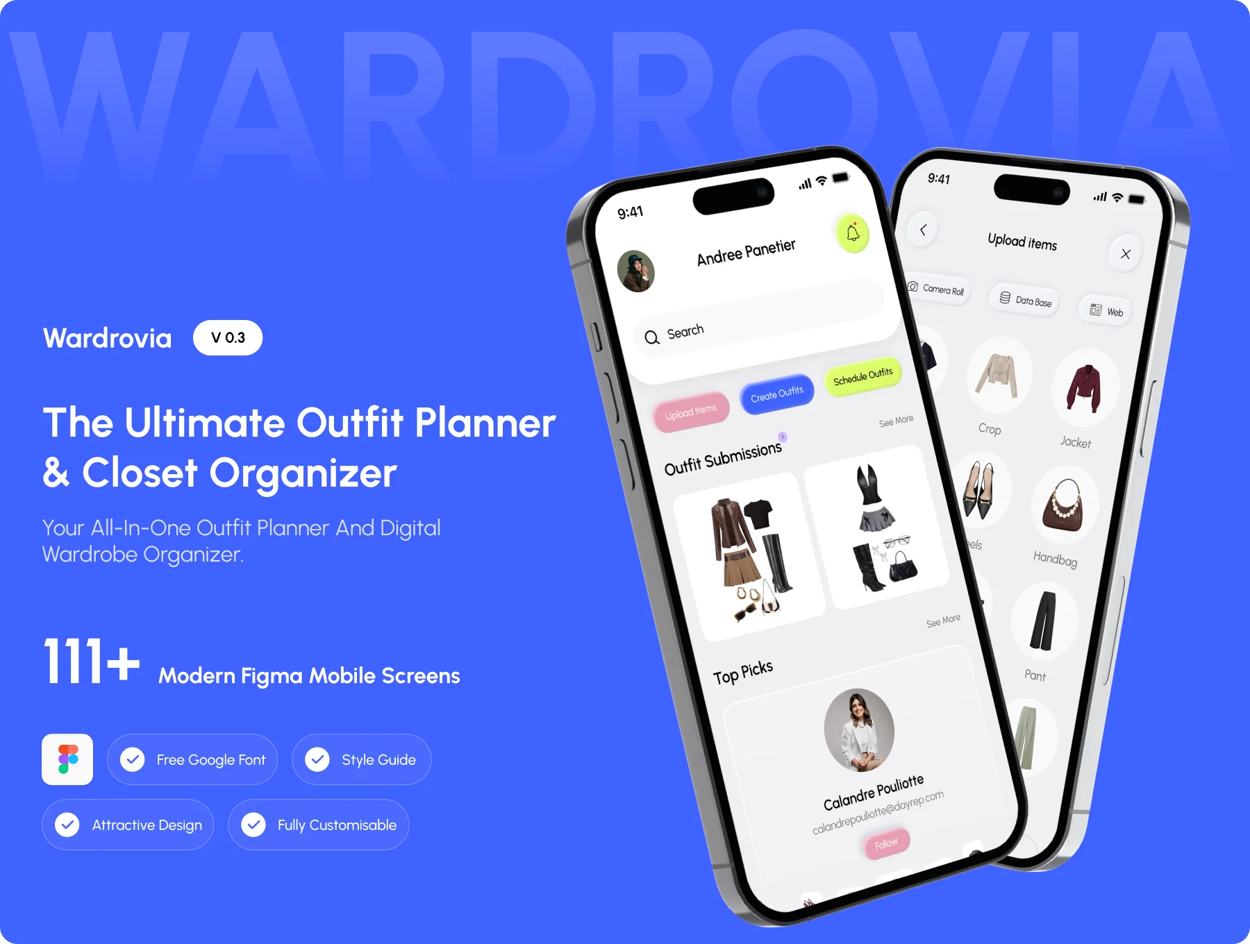 Wardrovia | Smart Outfit Planner & Digital Closet UI Kit