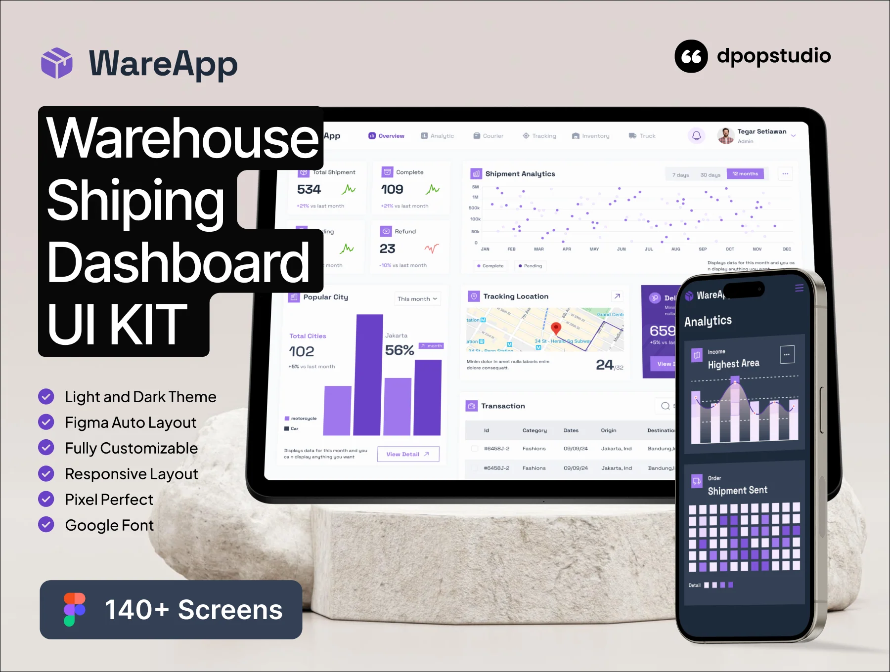 WareApp - Warehouse Shiping Dashboard UI KIT