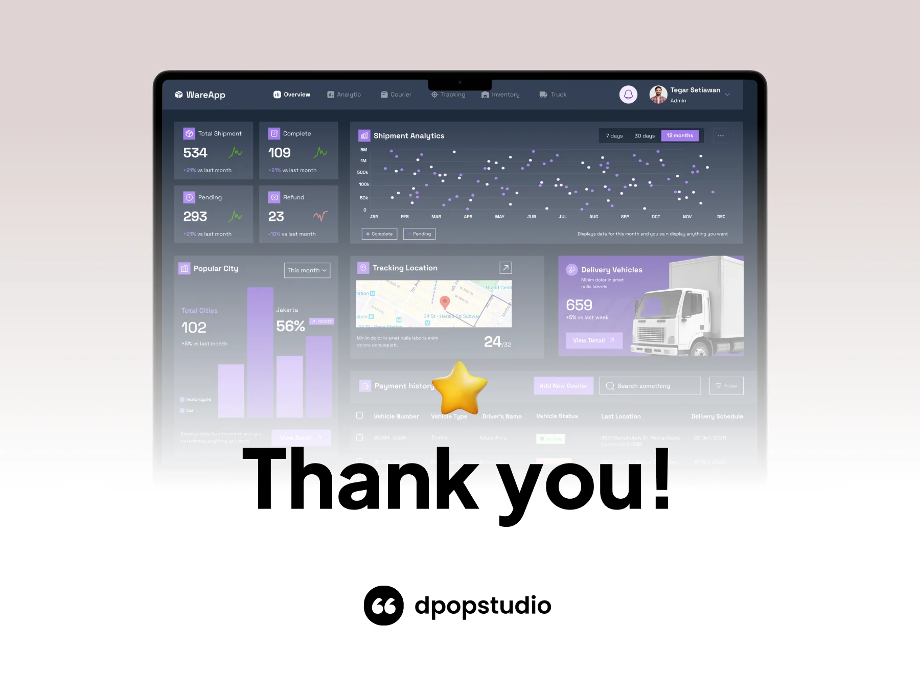 WareApp - Warehouse Shiping Dashboard UI KIT 8