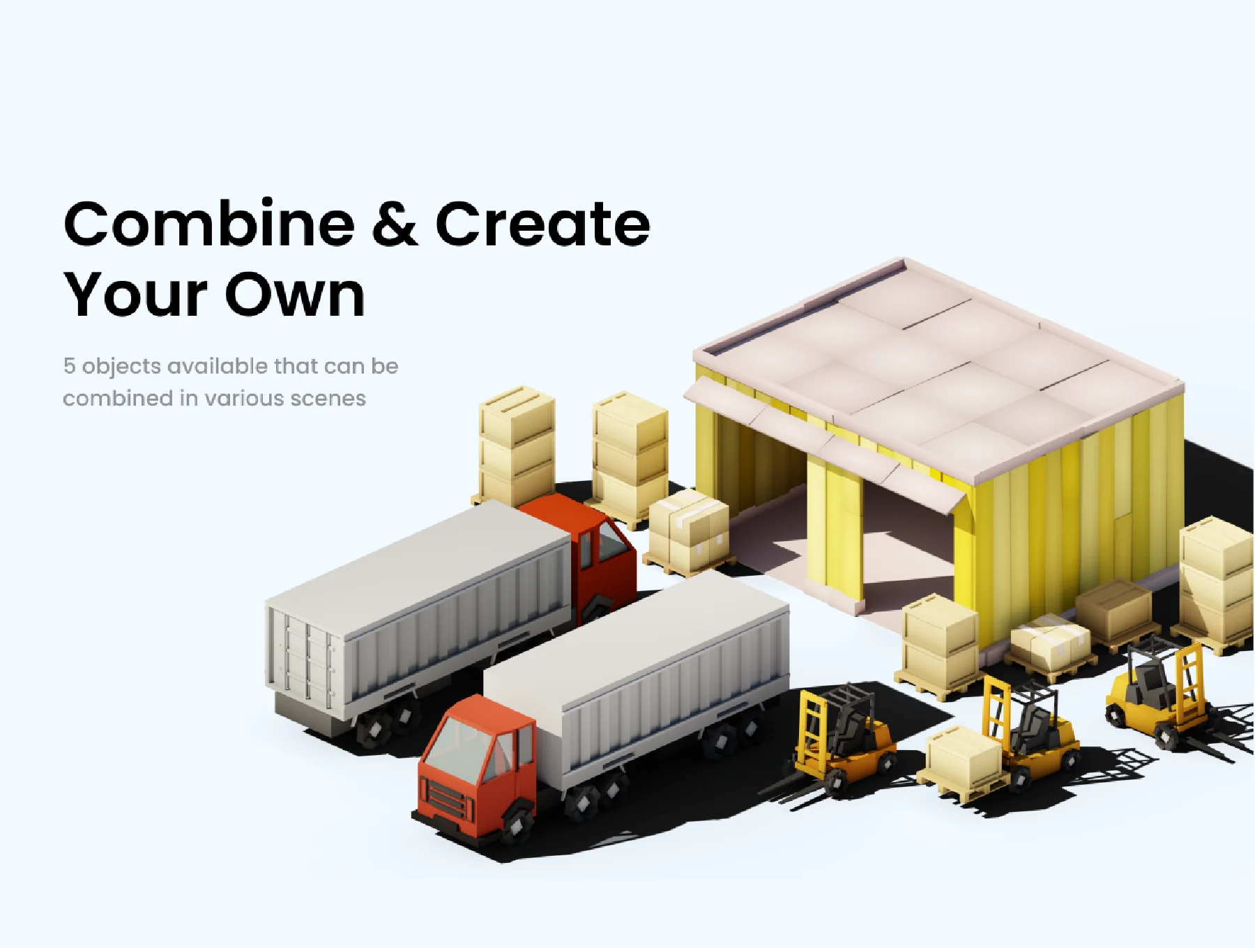 Warehouse 3D Illustration 3