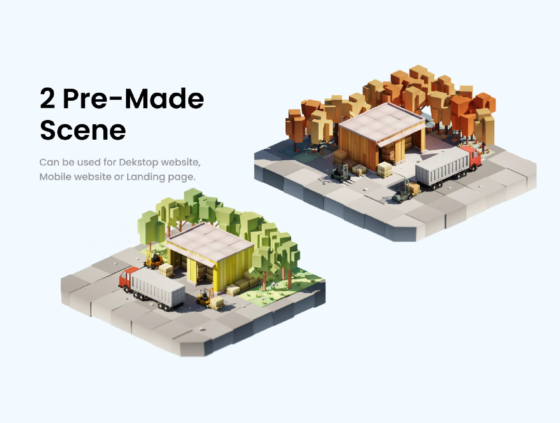 Warehouse 3D Illustration 4