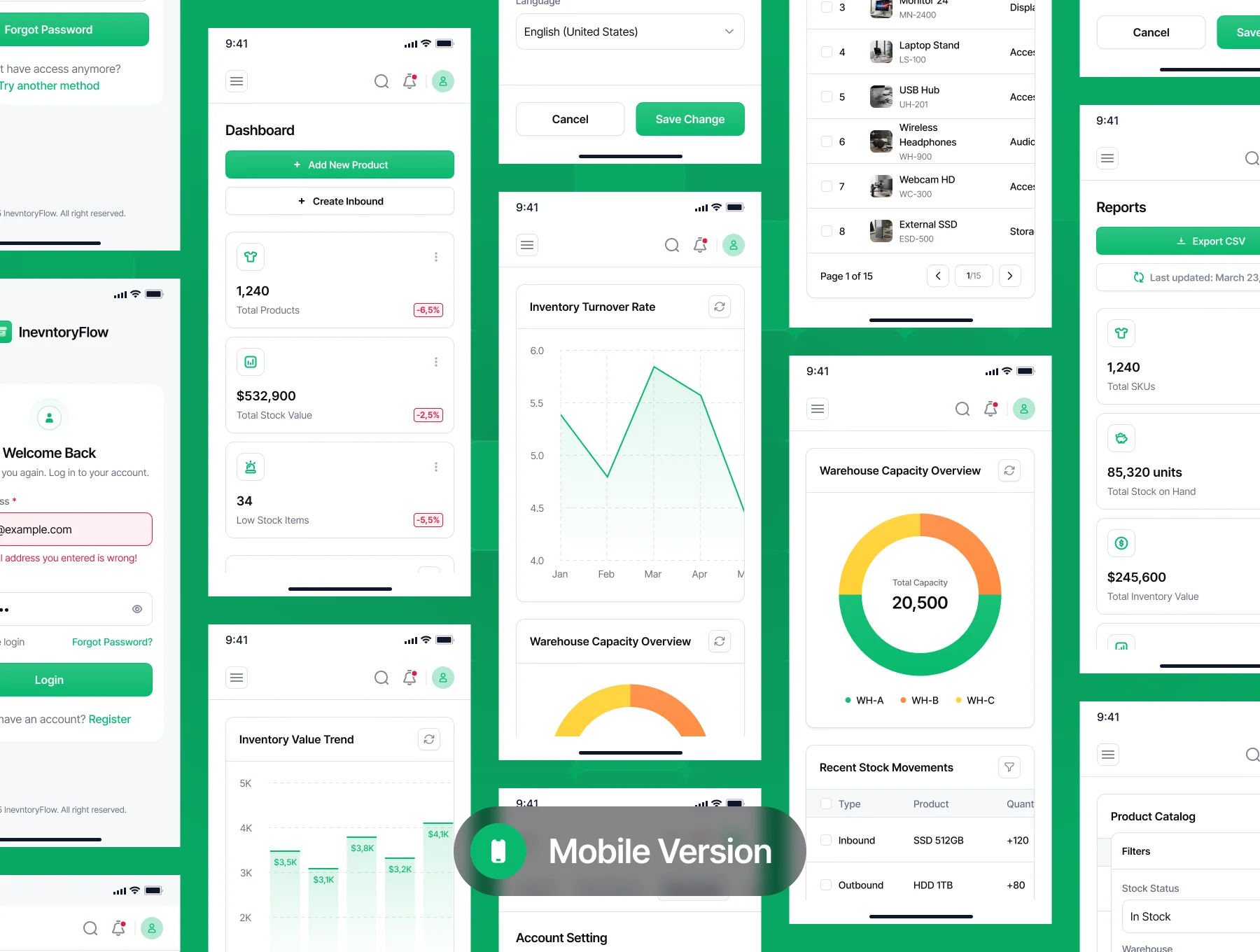 FlowDesk — Warehouse & Inventory Management UI Kit 6