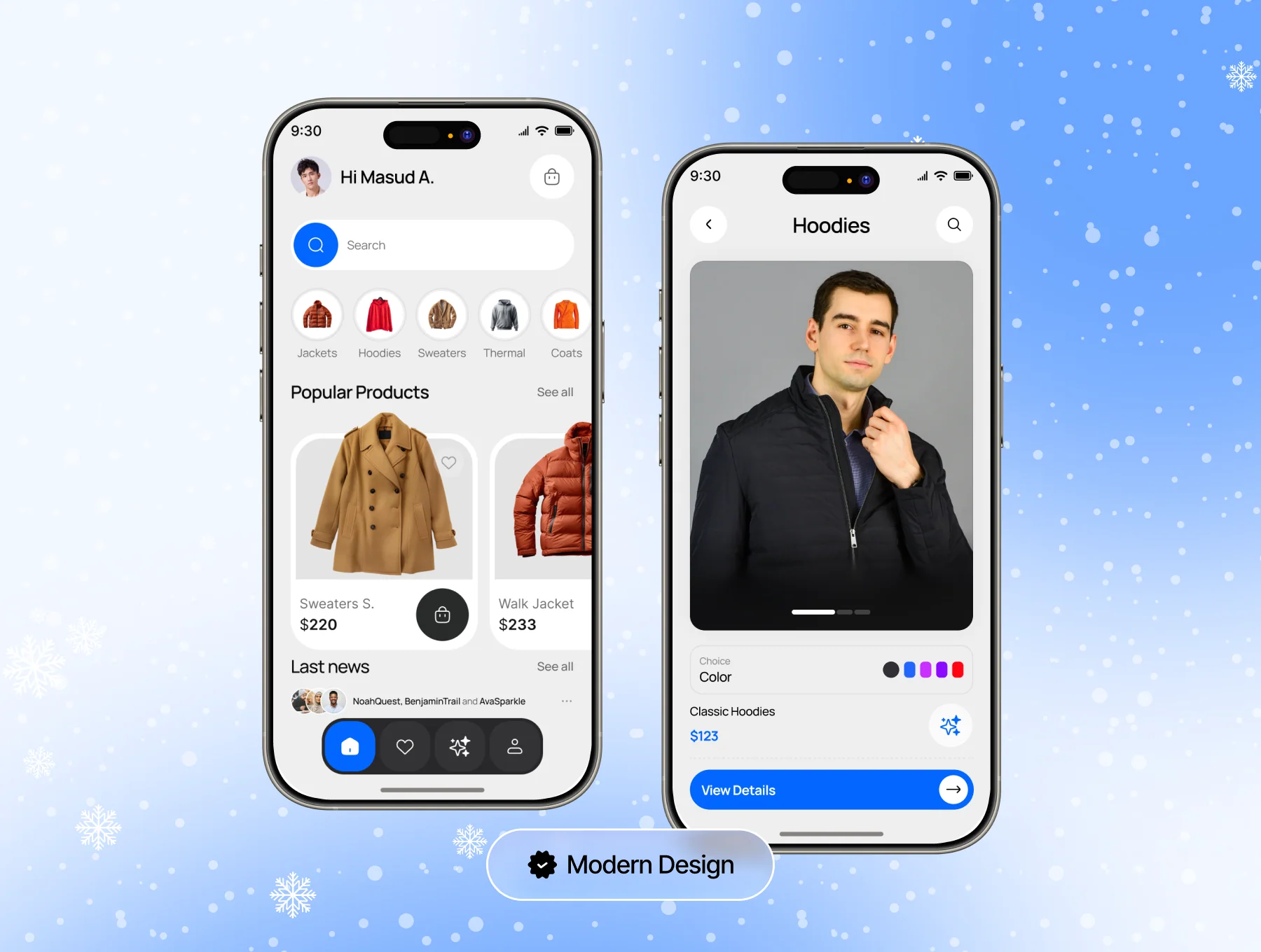Warmify – AI Winter Clothing Store Ecommerce Mobile App UI Kit 3