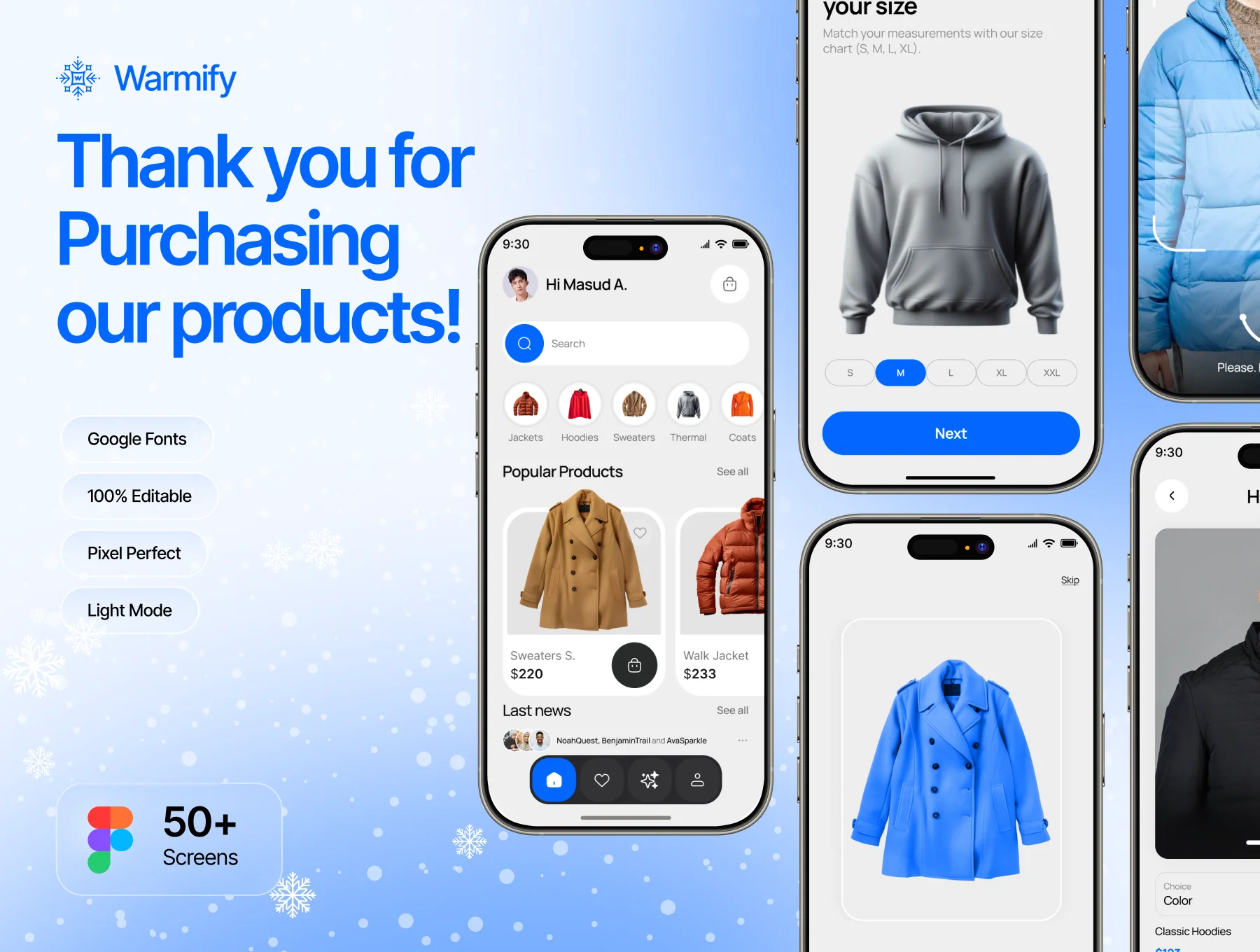 Warmify – AI Winter Clothing Store Ecommerce Mobile App UI Kit 6