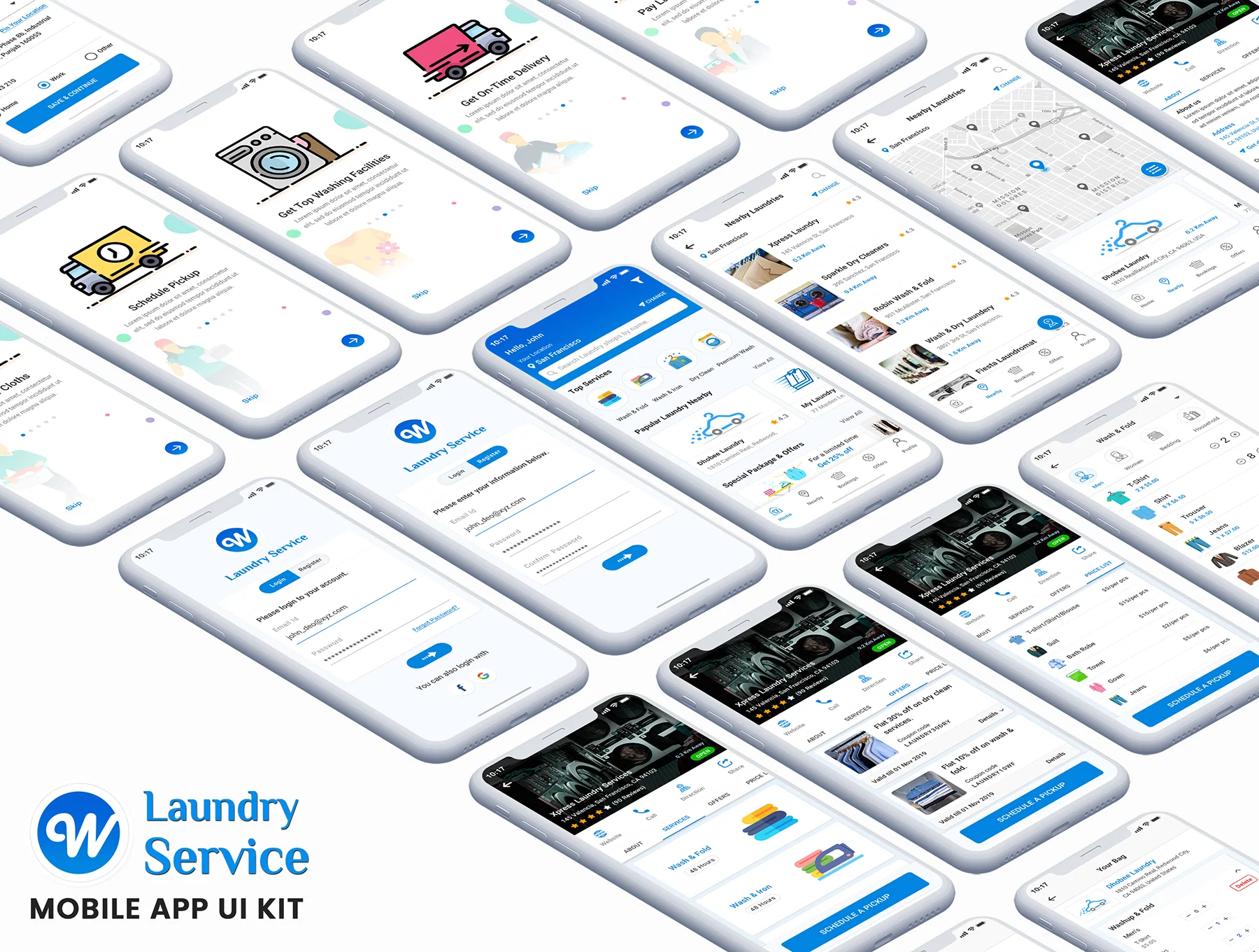 Wash It : Laundry App UI Kit